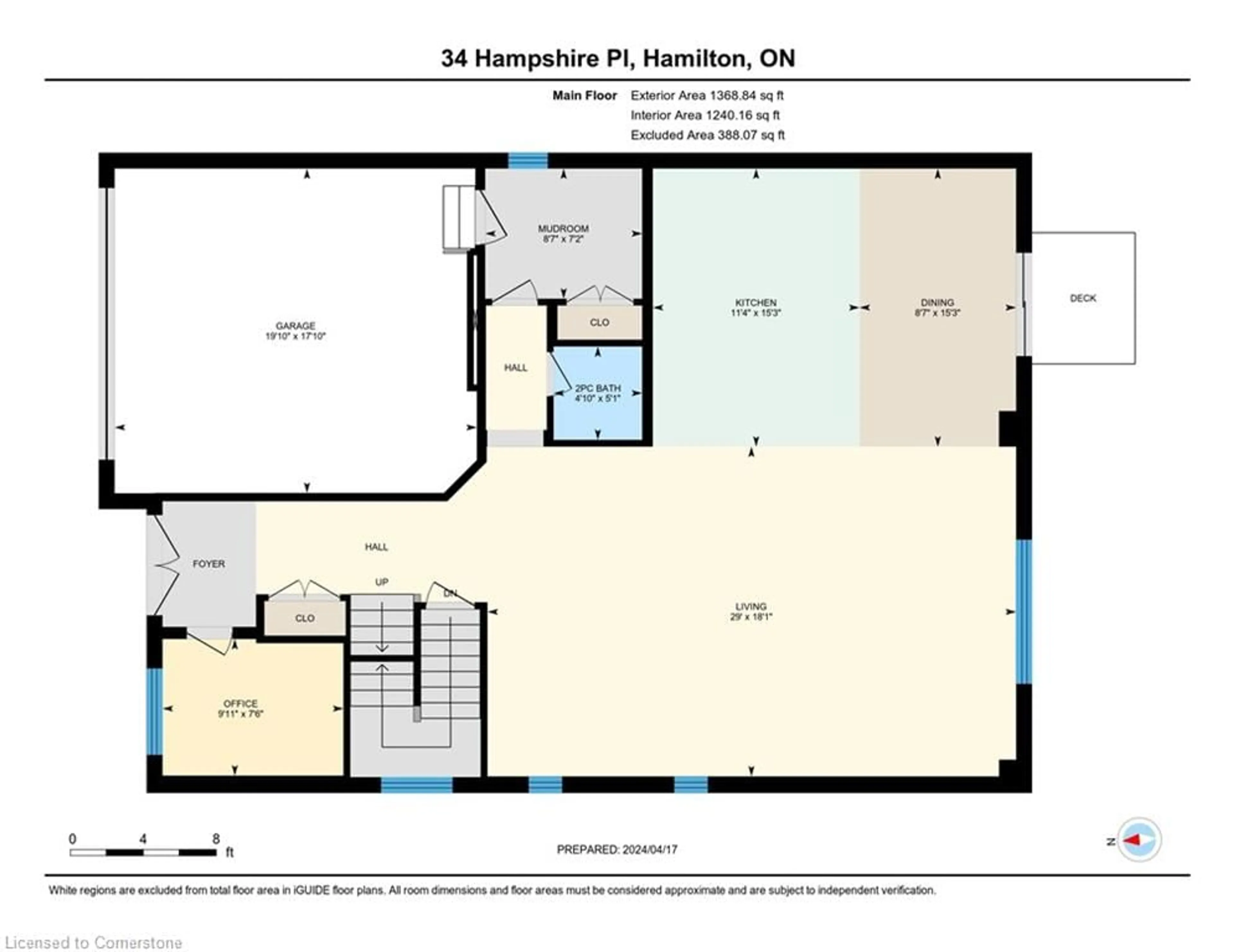 Floor plan for 34 Hampshire Pl, Stoney Creek Ontario L8J 2V3