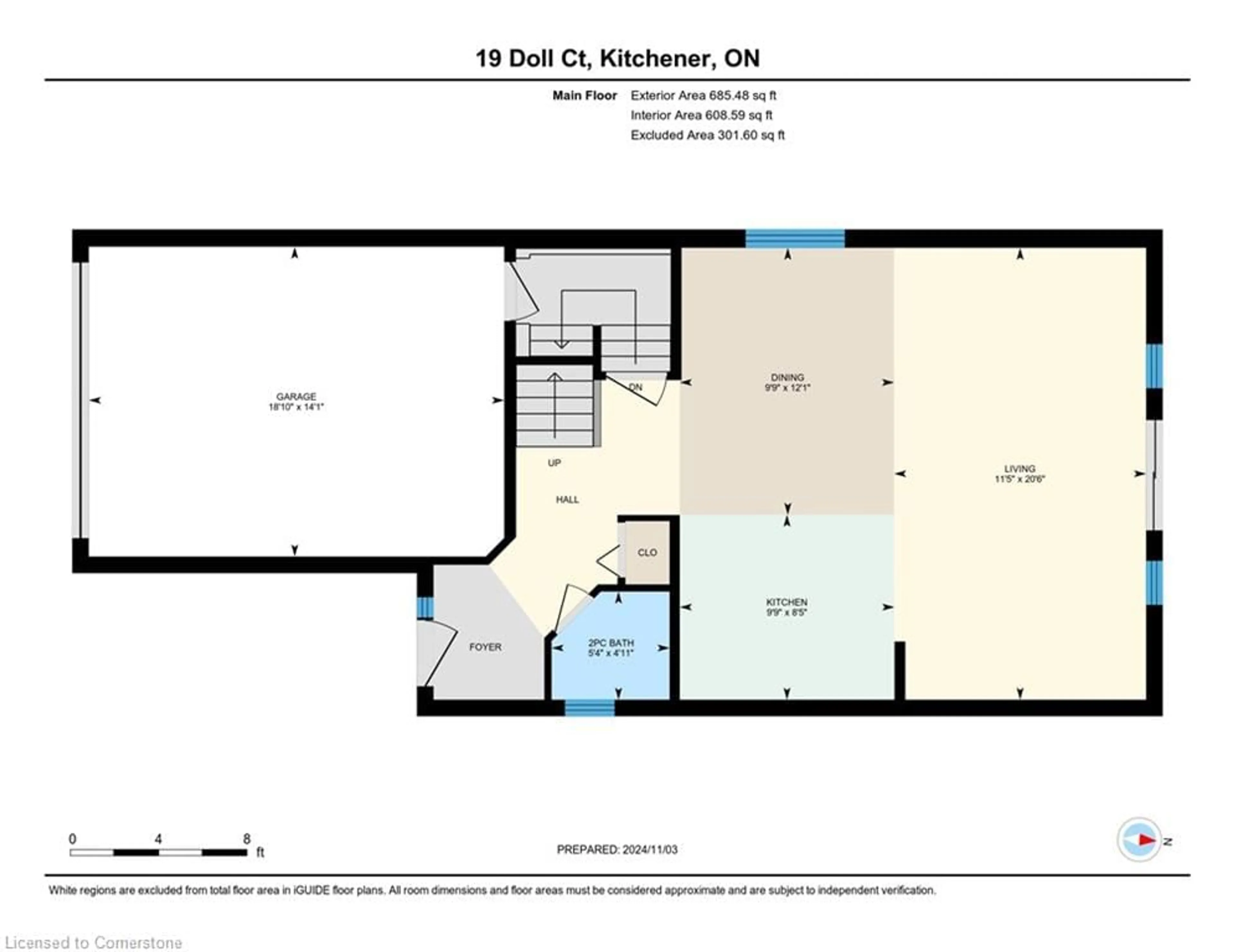 Floor plan for 19 Doll Crt, Kitchener Ontario N2E 4H1