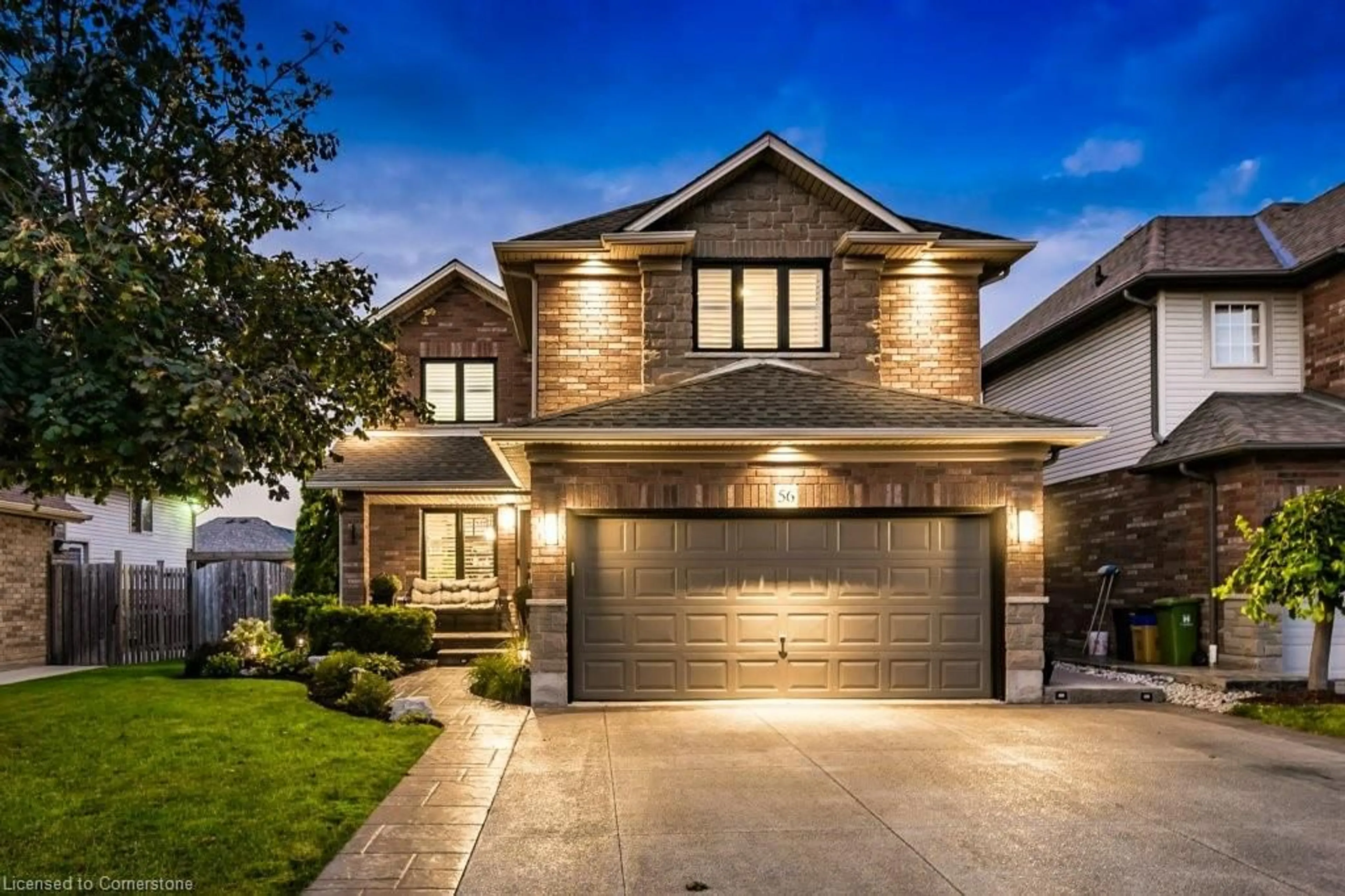 Home with brick exterior material for 56 Napa Lane, Stoney Creek Ontario L8E 6B7