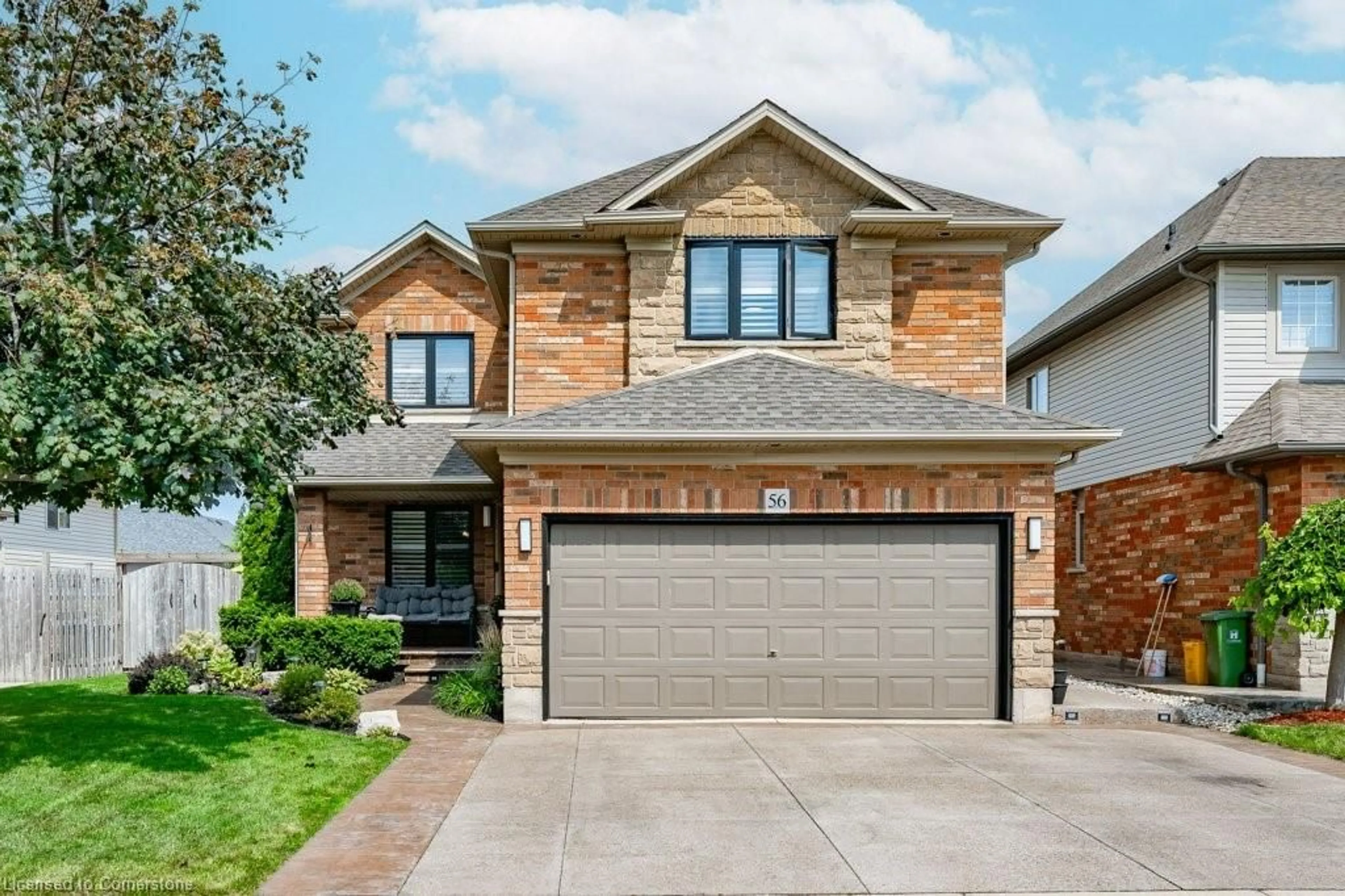 Home with brick exterior material for 56 Napa Lane, Stoney Creek Ontario L8E 6B7