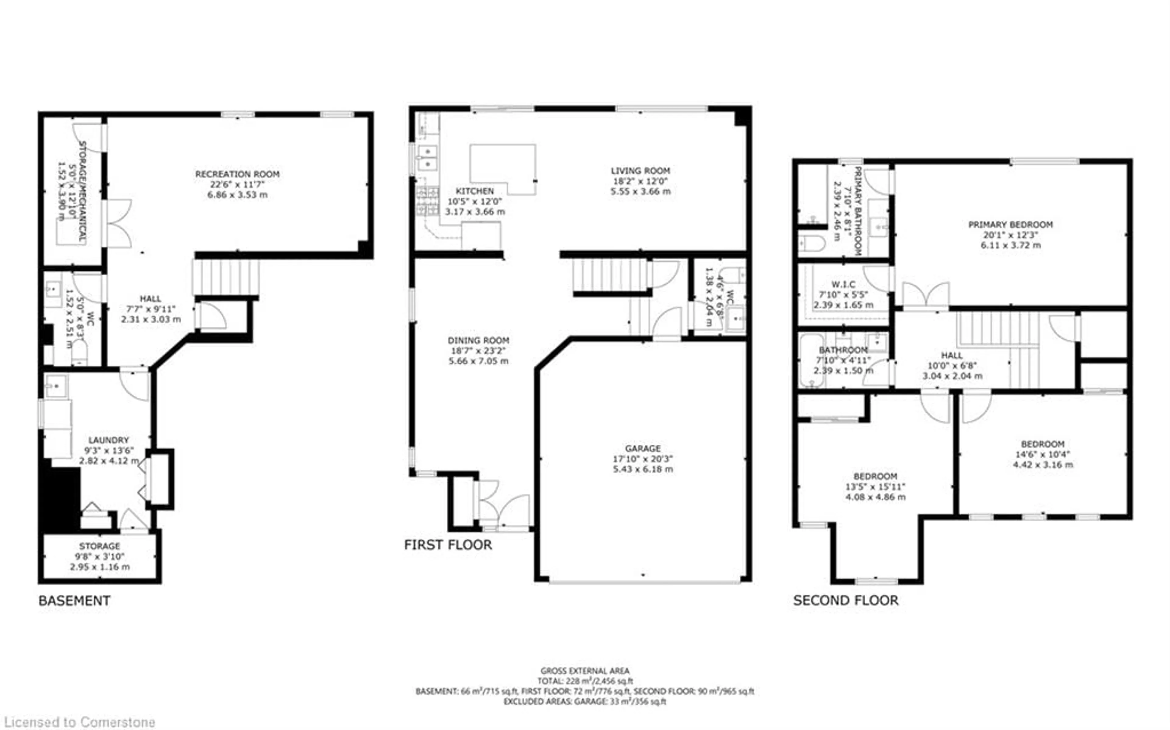 Floor plan for 126 Voyager Pass, Hamilton Ontario L0R 1C0