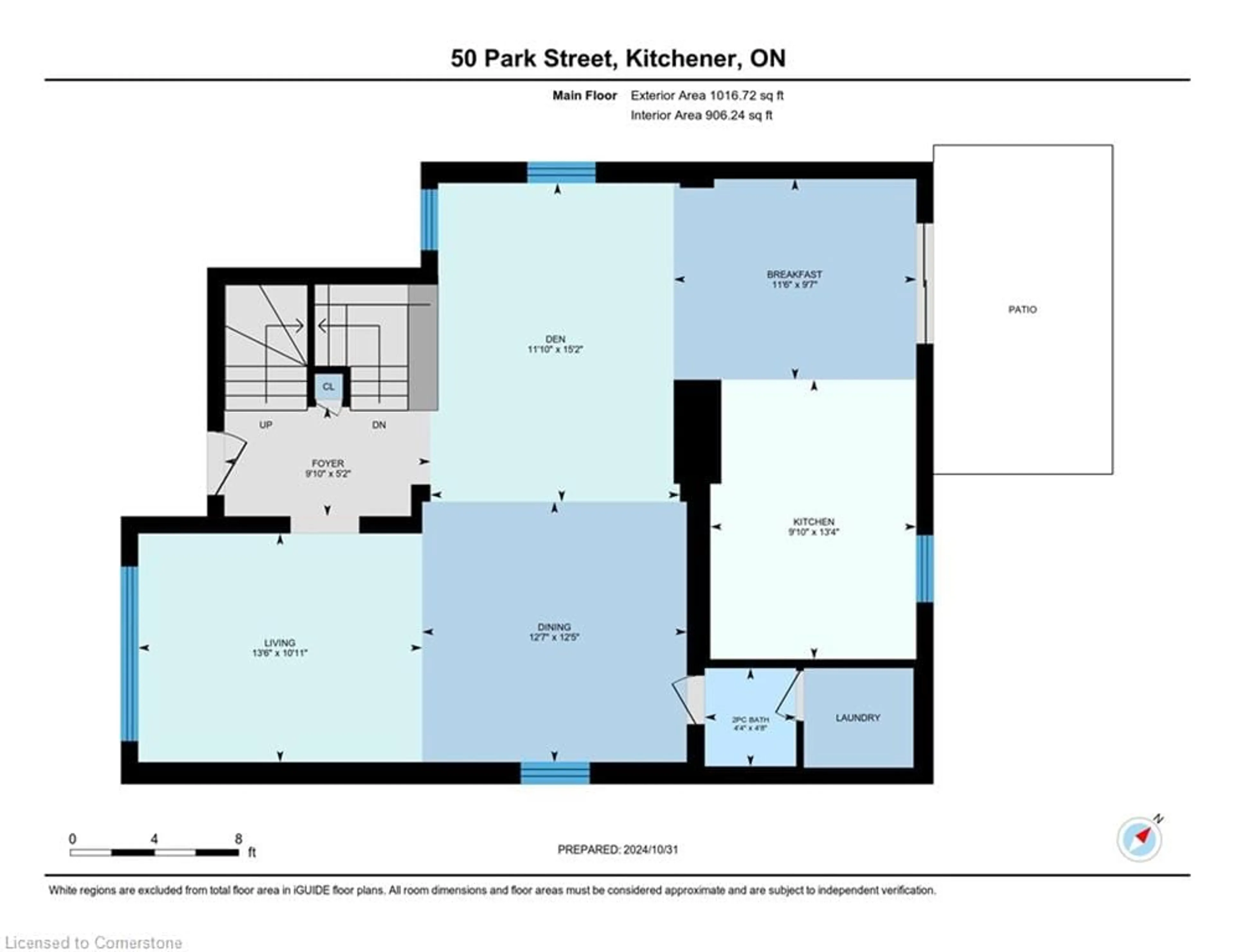 Floor plan for 50 Park St, Kitchener Ontario N2G 1M3