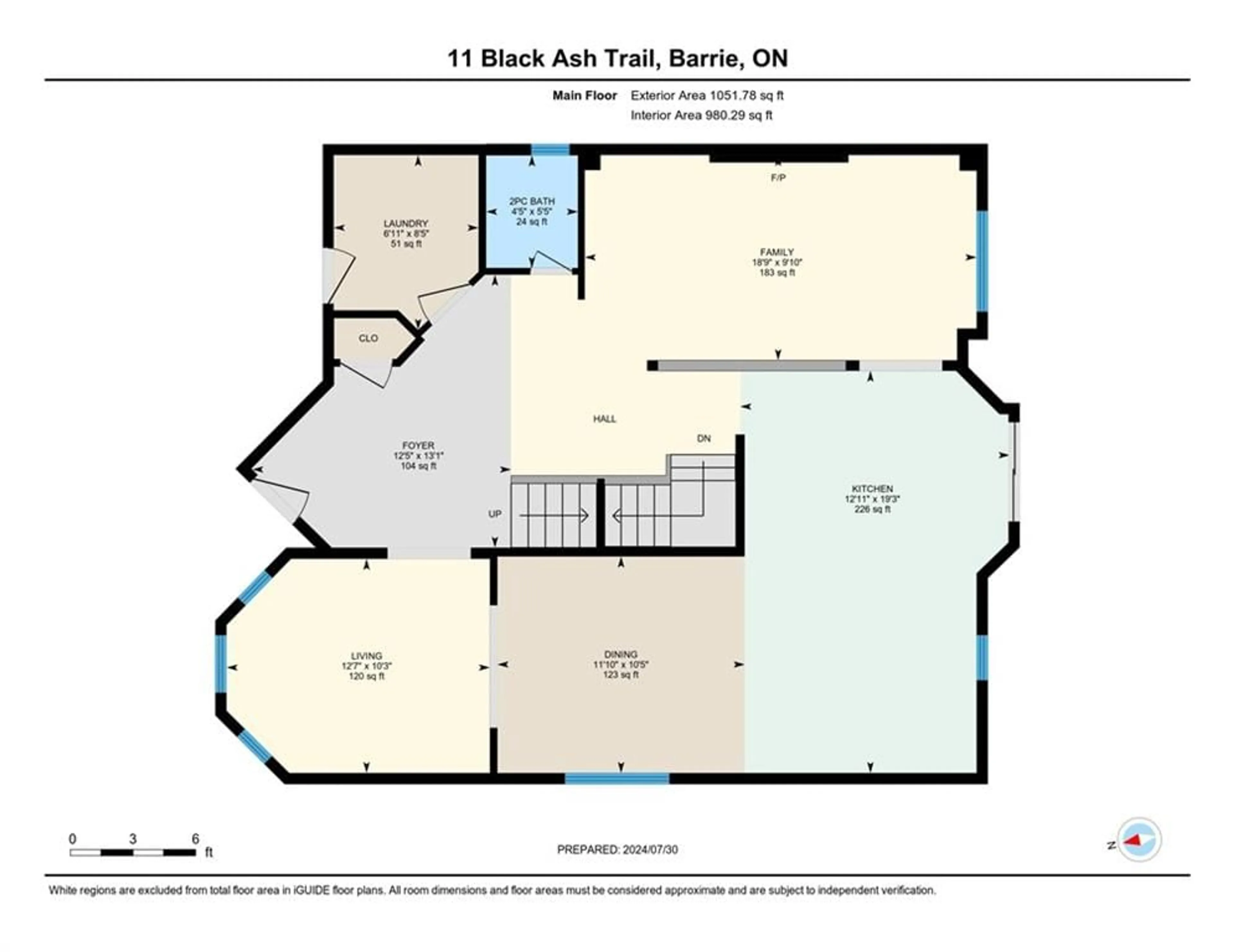 Floor plan for 11 Black Ash Trail, Barrie Ontario L4N 3K2