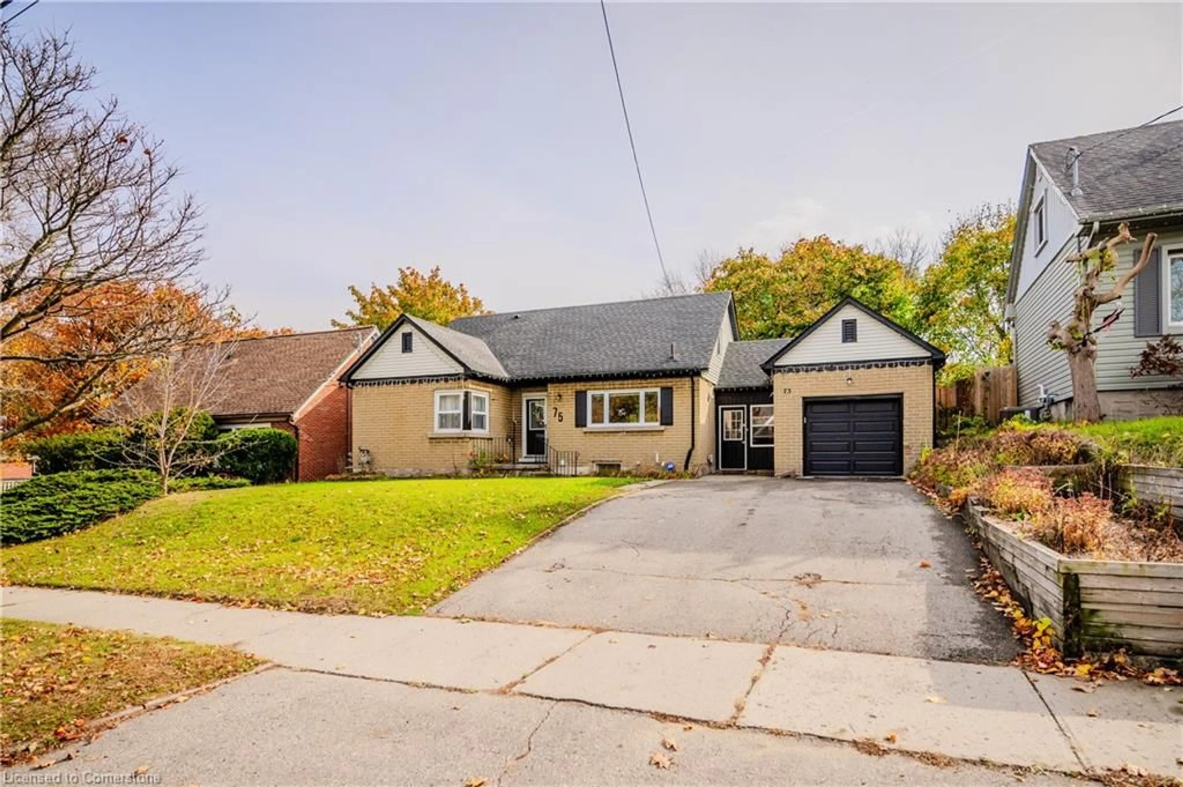 Frontside or backside of a home, the street view for 75 Jackson Ave, Kitchener Ontario N2H 3N9