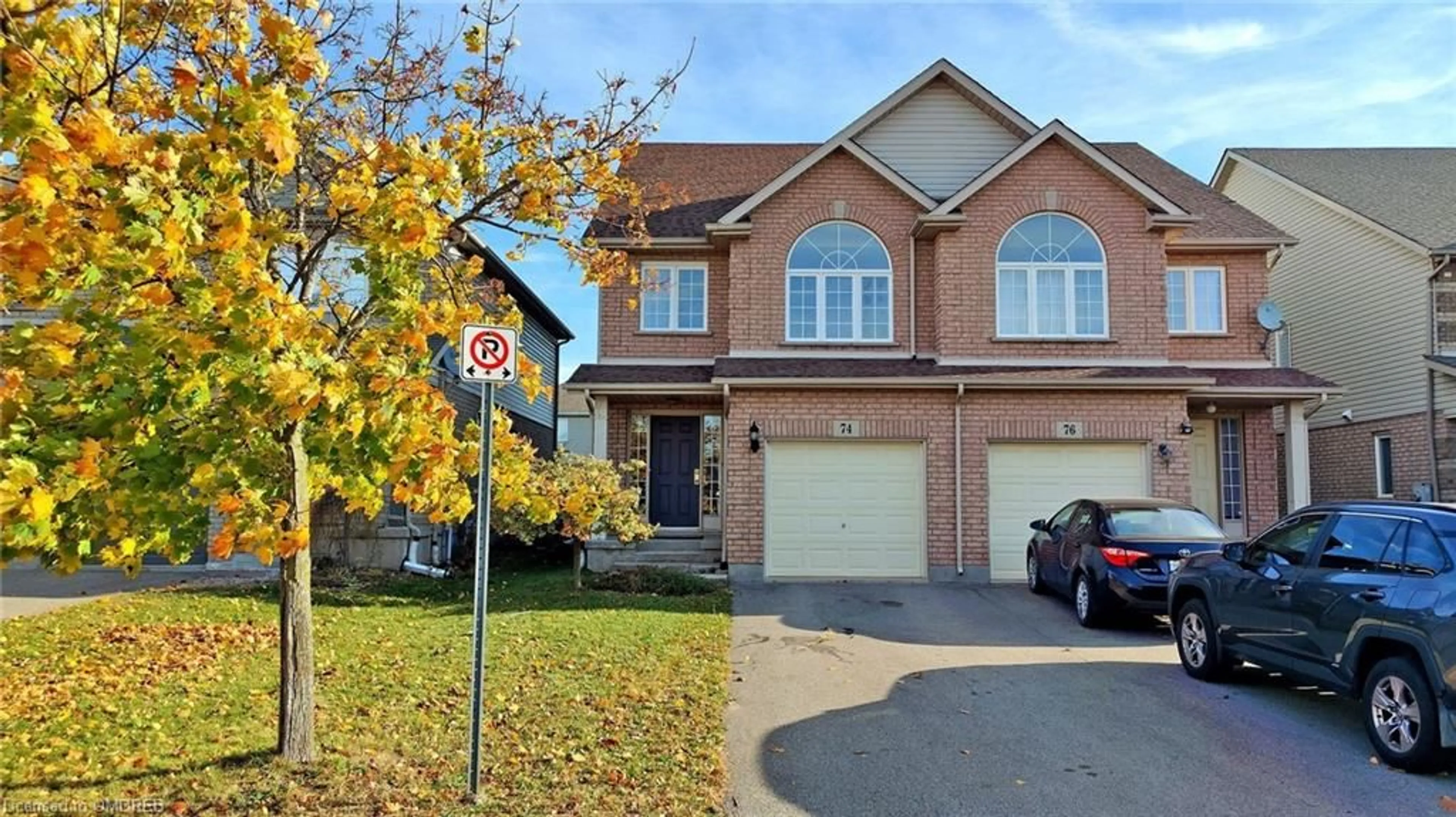 A pic from exterior of the house or condo, the street view for 74 Raspberry Trail, Thorold Ontario L2V 5E2