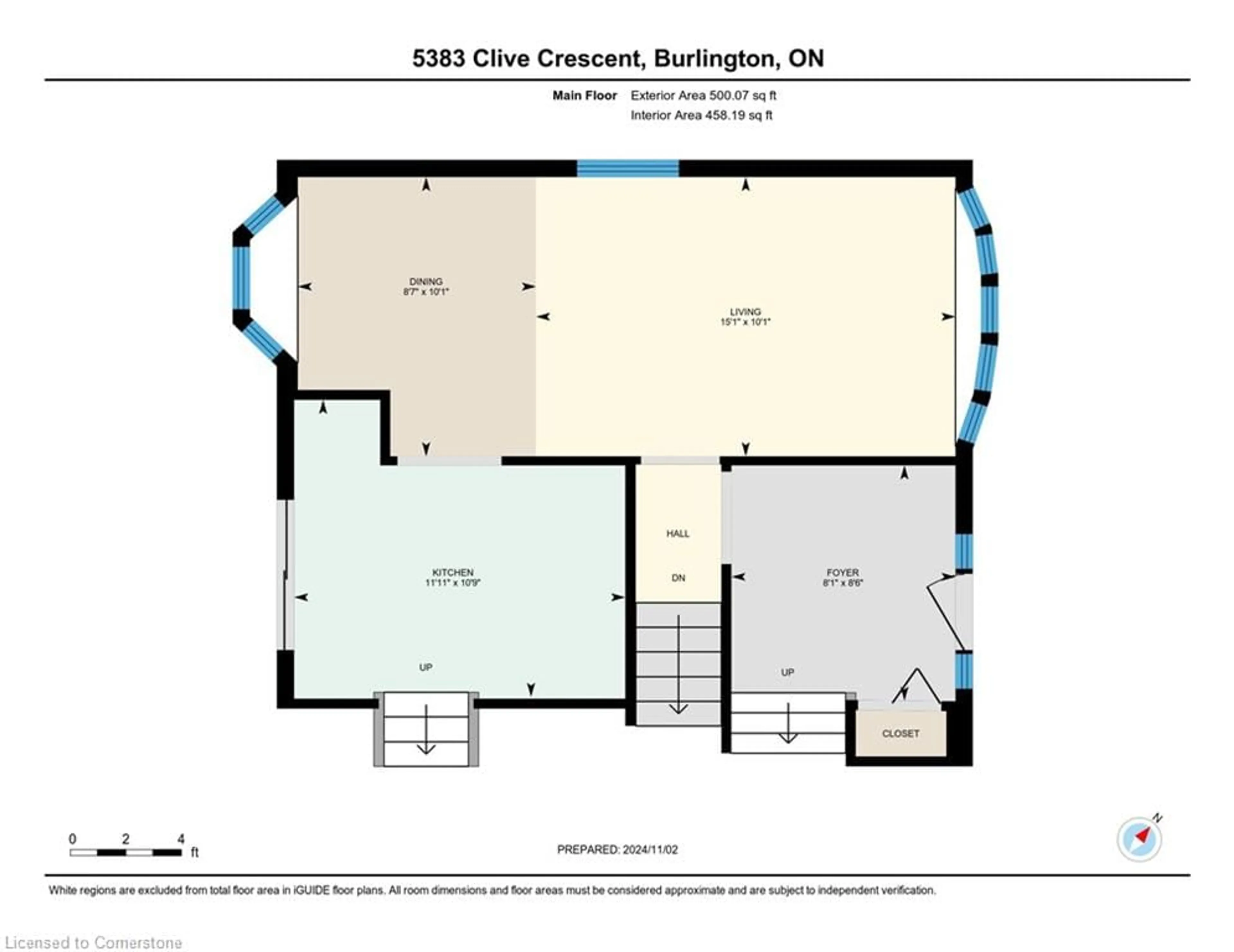 Floor plan for 5383 Clive Cres, Burlington Ontario L7L 3N9