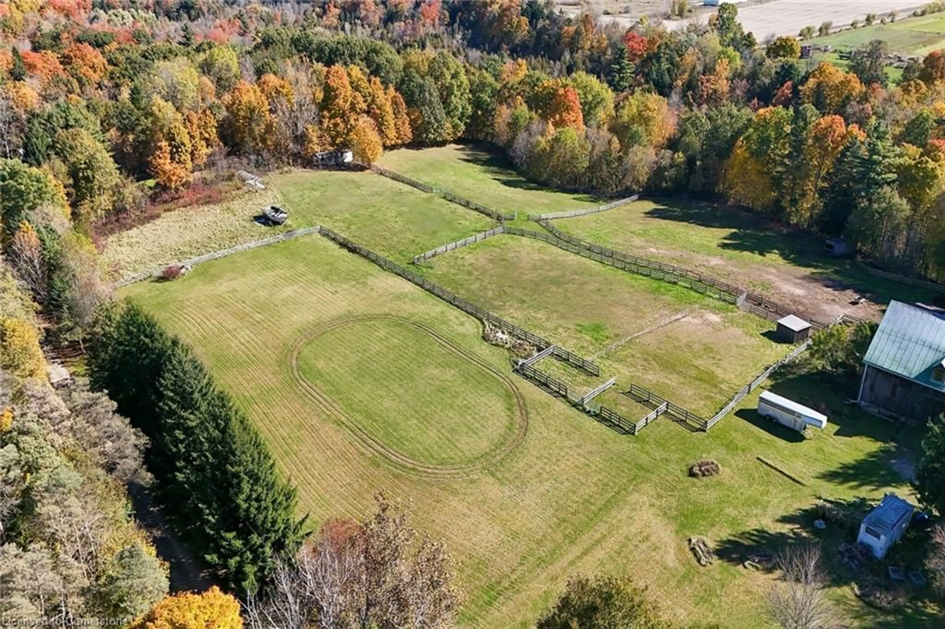 Patio, the fenced backyard for 1396 Progreston Rd, Carlisle Ontario L0R 1H3