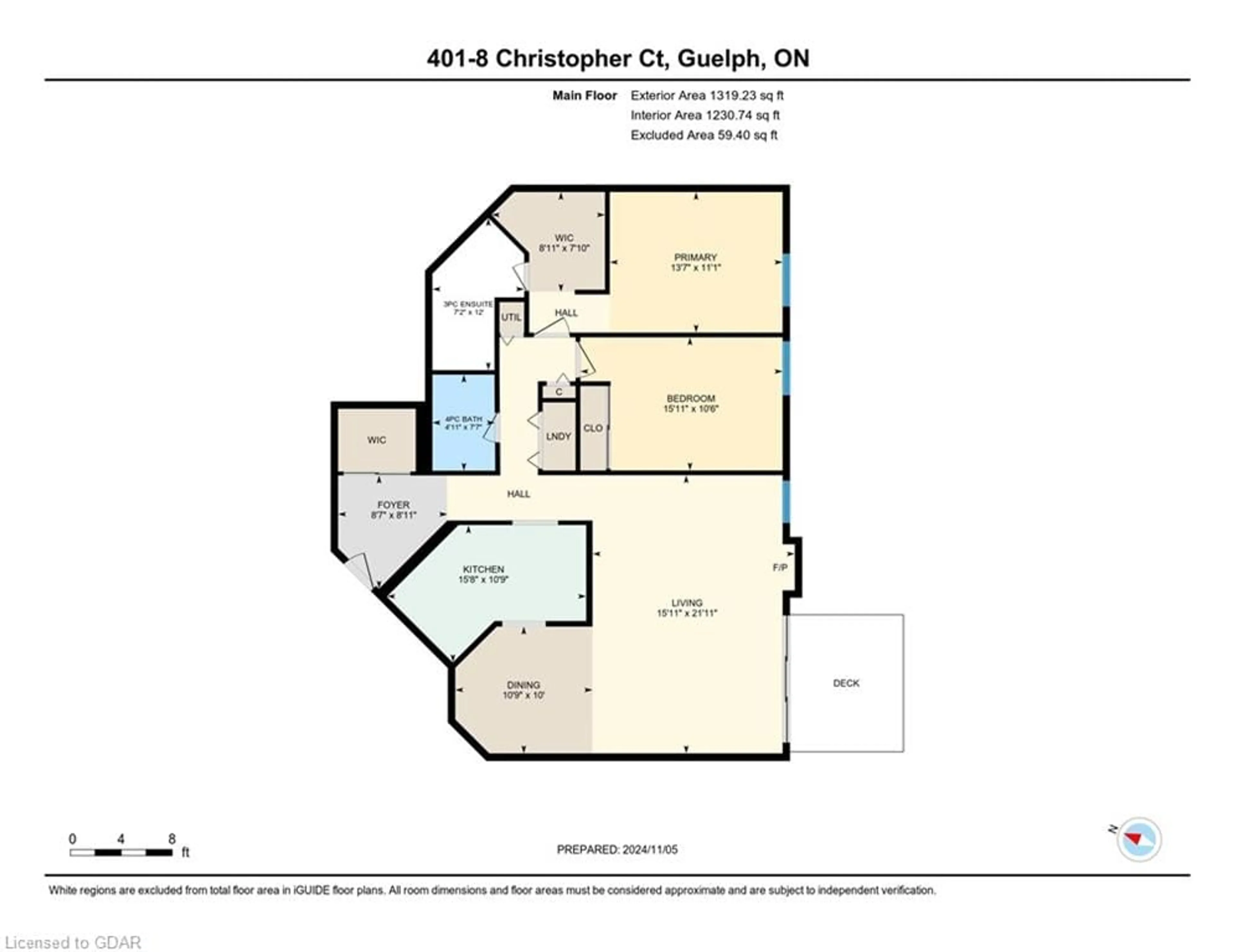 Floor plan for 8 Christopher Crt #401, Guelph Ontario N1G 4N7