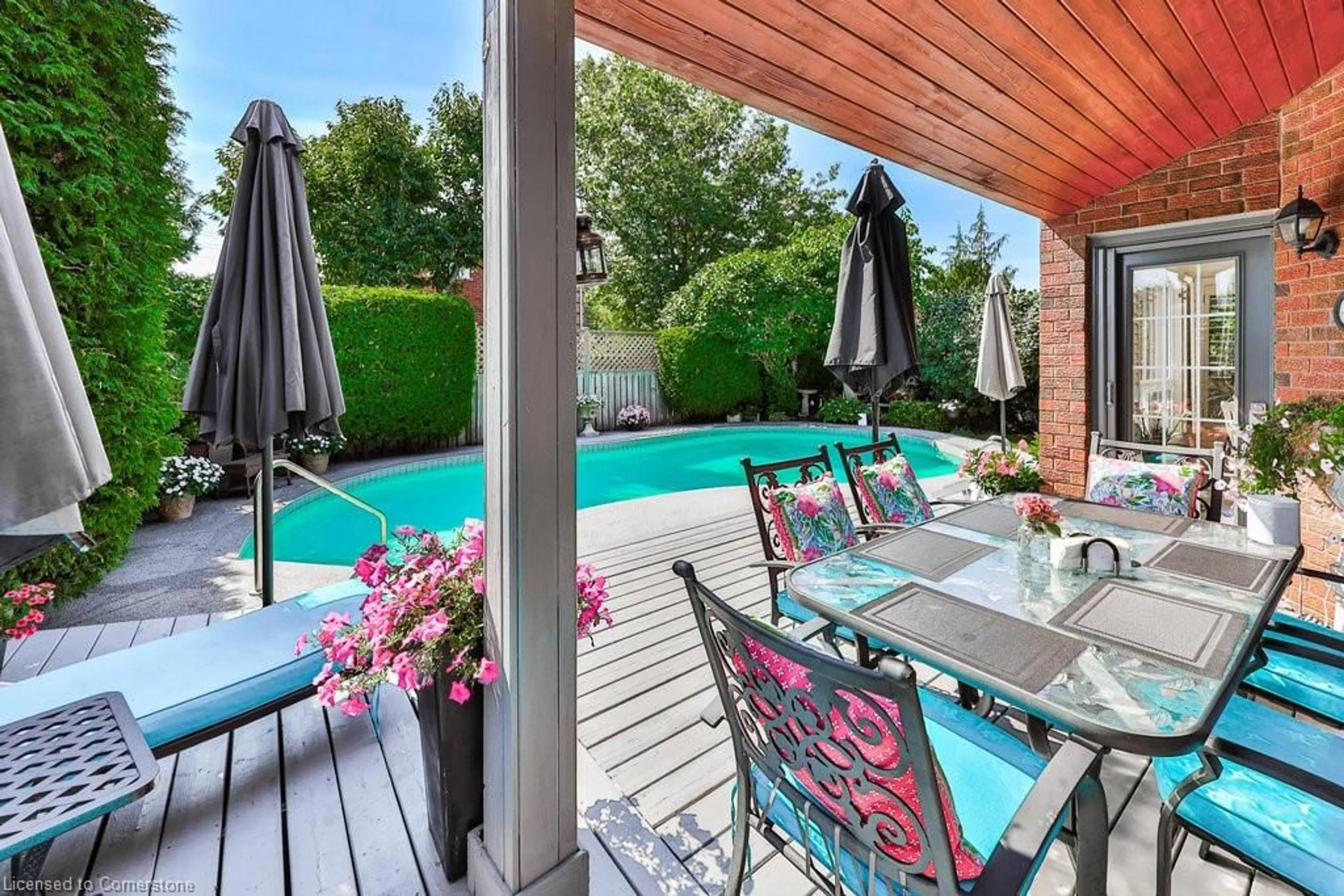 Patio, the fenced backyard for 184 Warner Dr, Oakville Ontario L6L 6E7