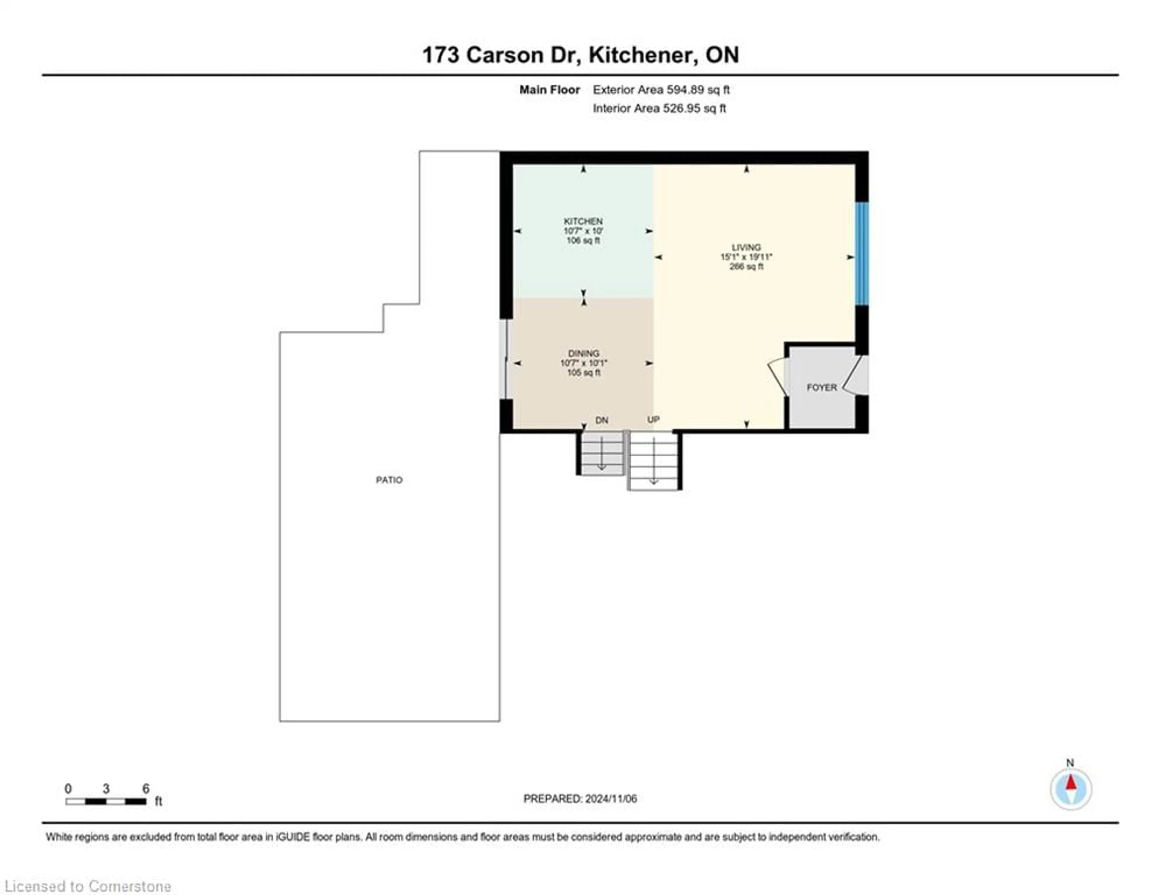 Floor plan for 173 Carson Dr, Kitchener Ontario N2B 2Z3