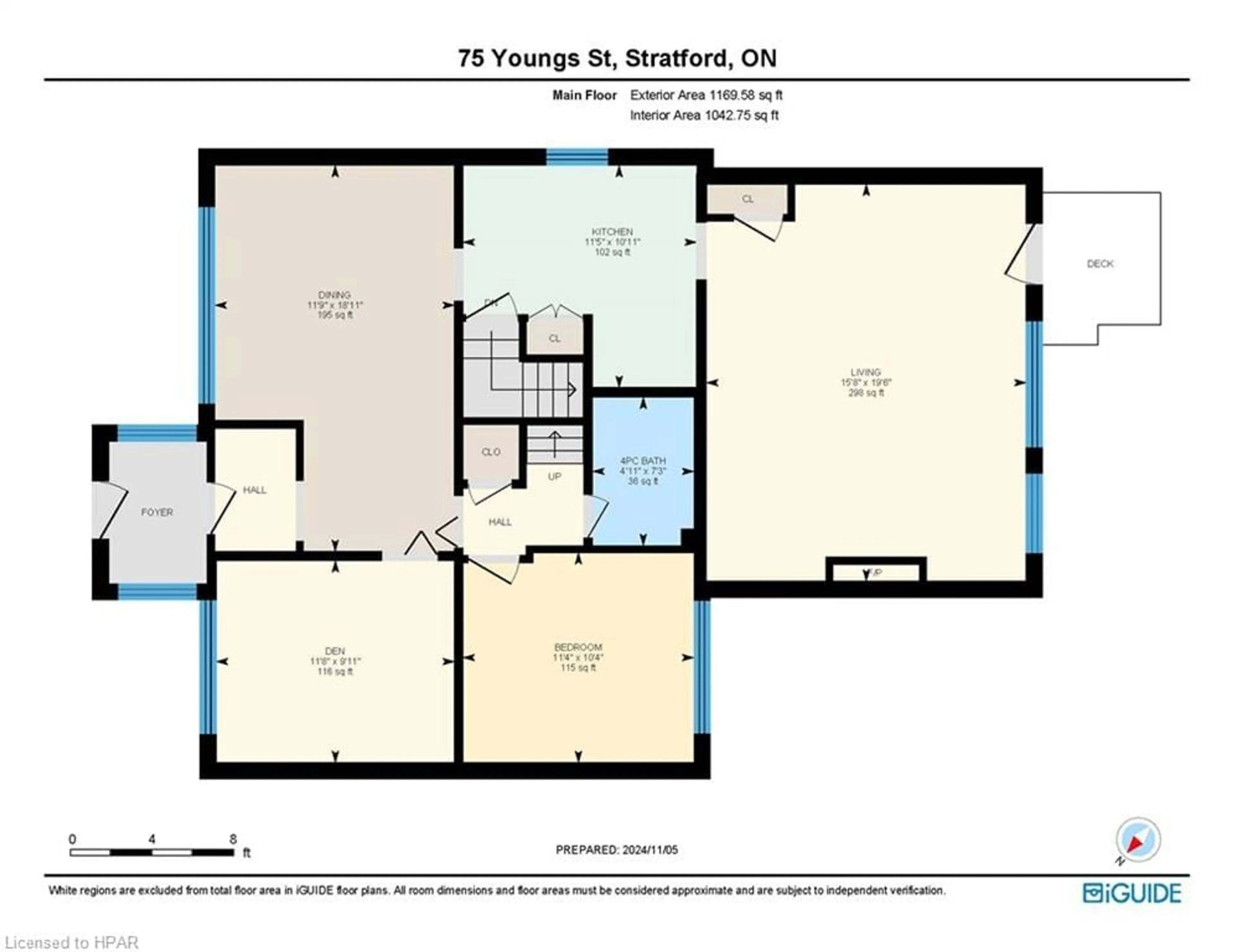 Floor plan for 75 Youngs St, Stratford Ontario N5A 1J5