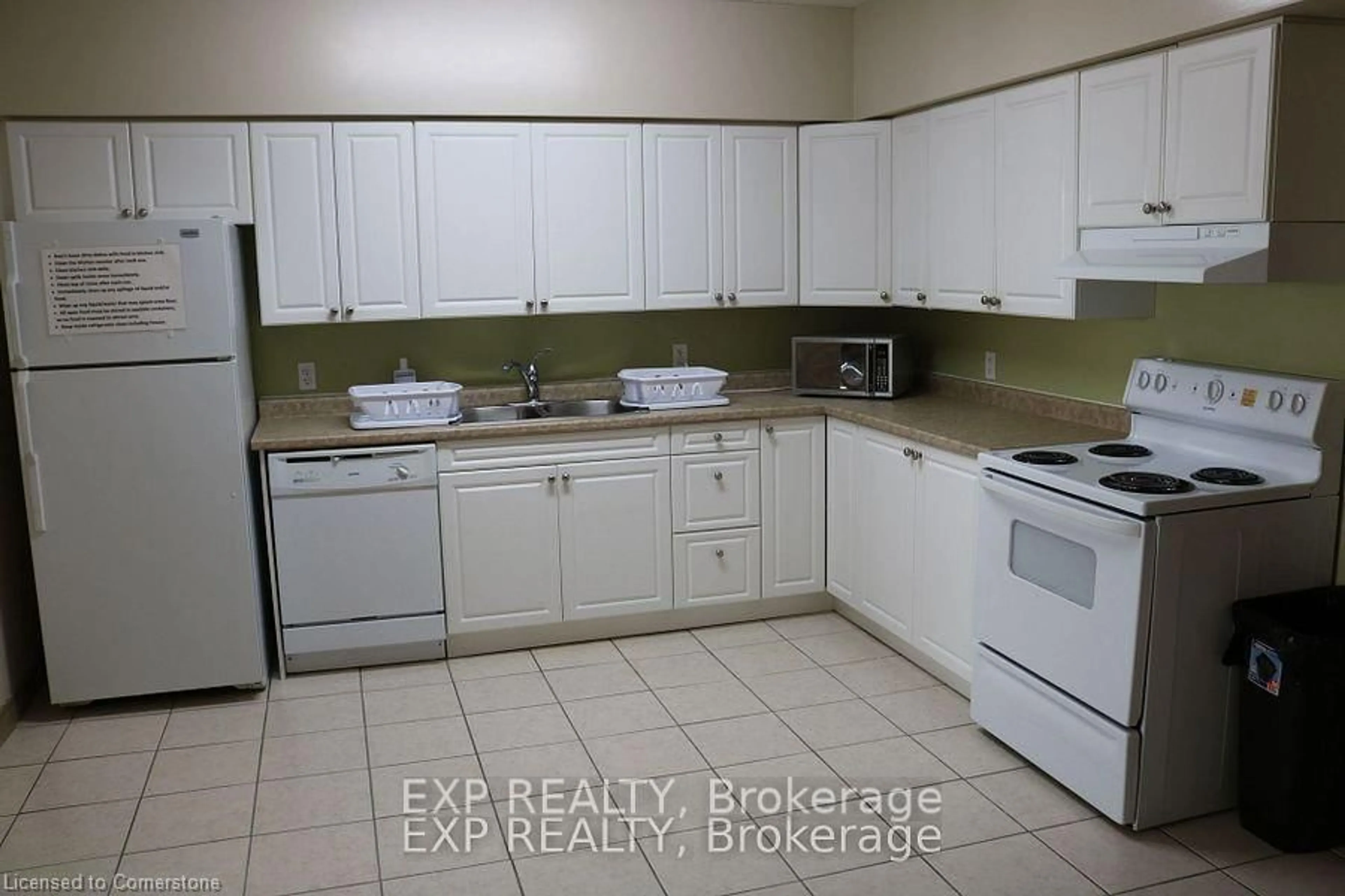 Standard kitchen, ceramic floors for 271 Lester St #203, Waterloo Ontario N2L 3W6