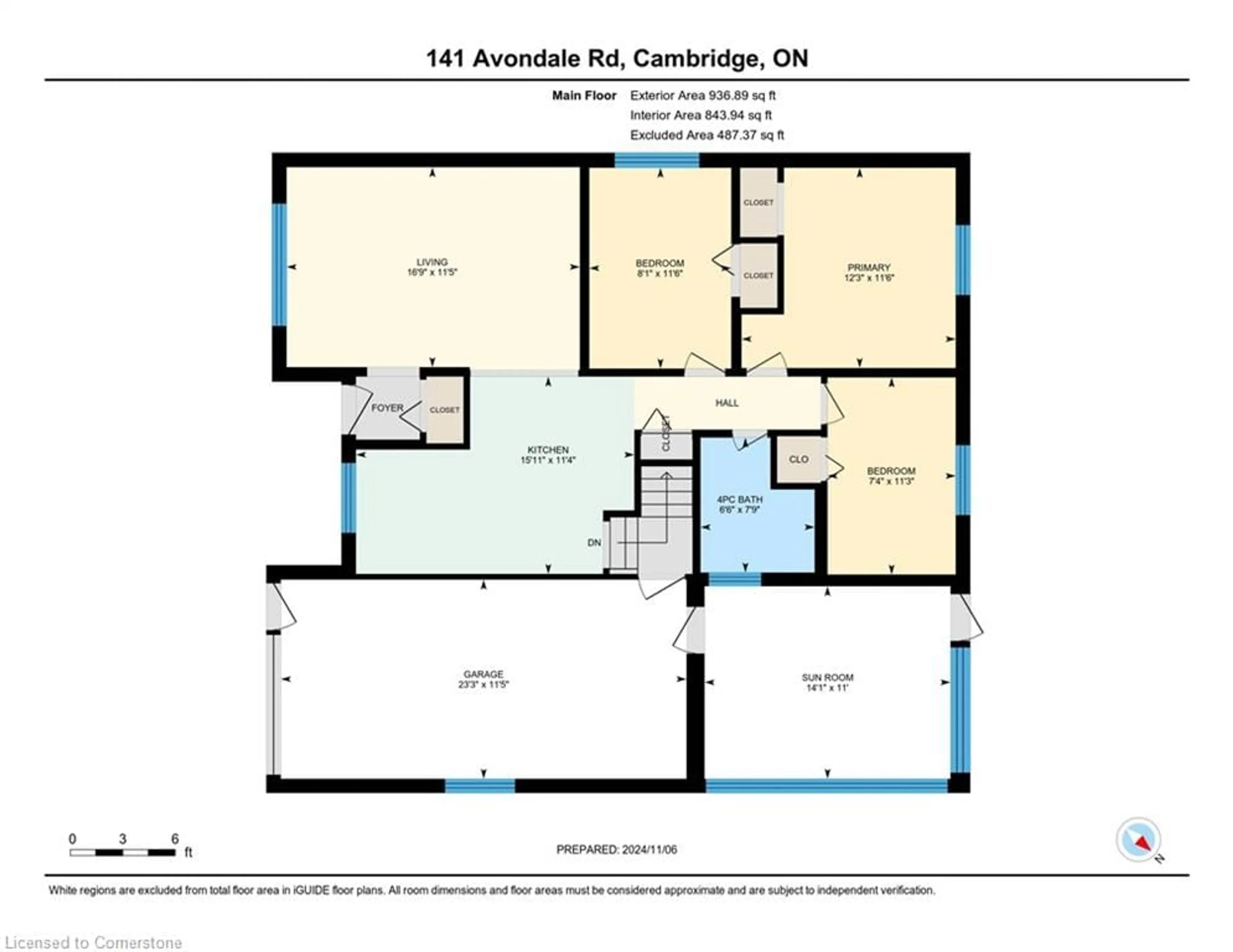 Floor plan for 141 Avondale Rd, Cambridge Ontario N3C 2E5