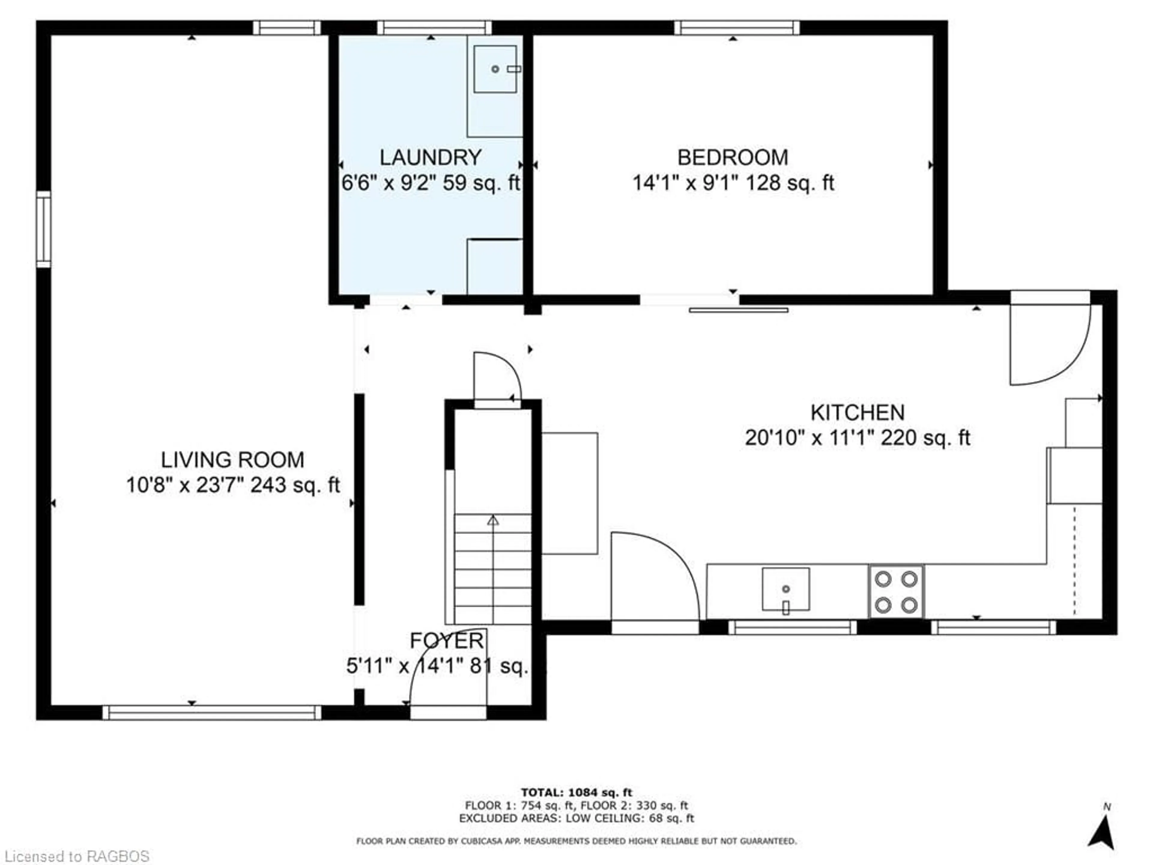 Floor plan for 240 2nd St, Owen Sound Ontario N4K 2E8