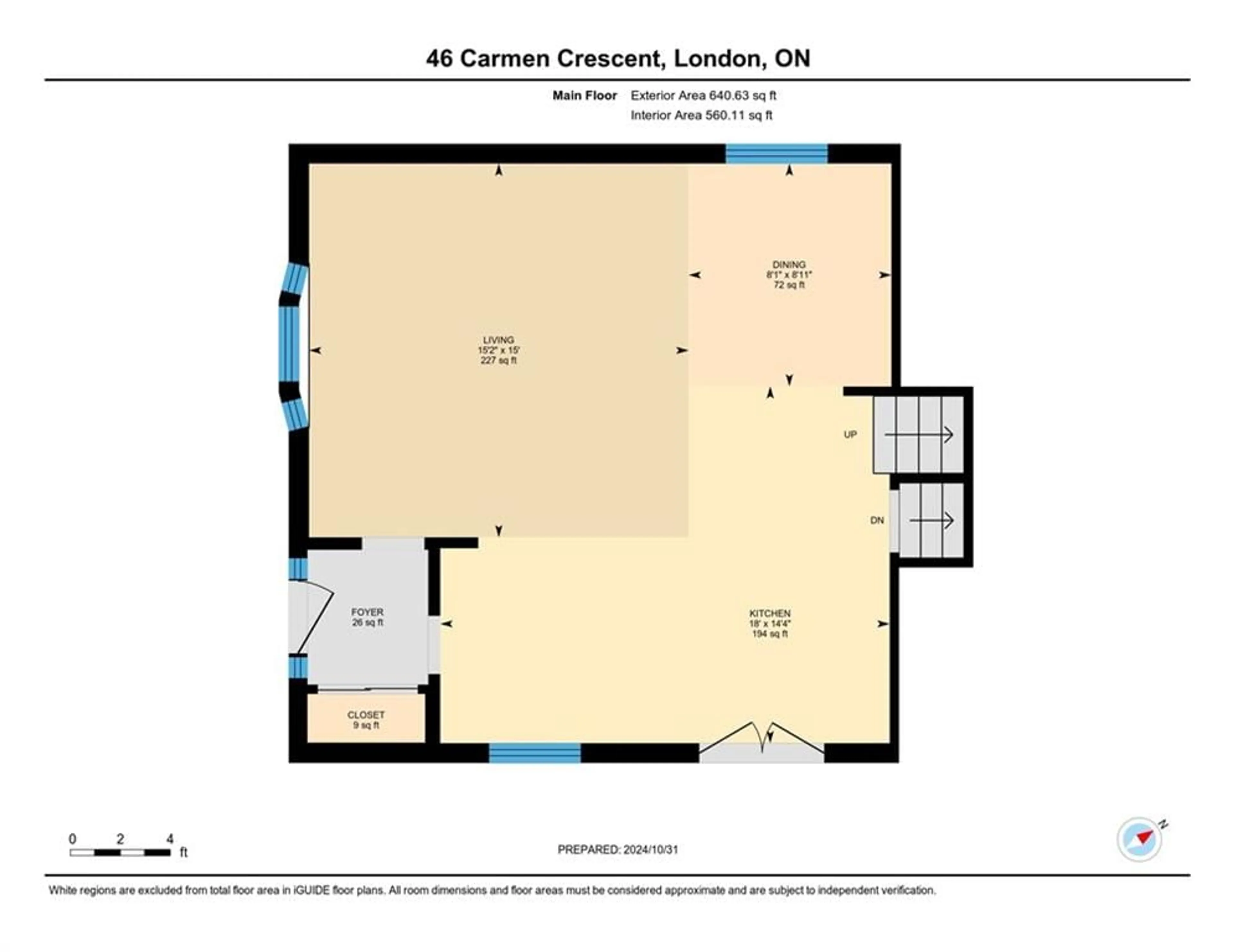 Floor plan for 46 Carmen Cres, London Ontario N5X 2B3