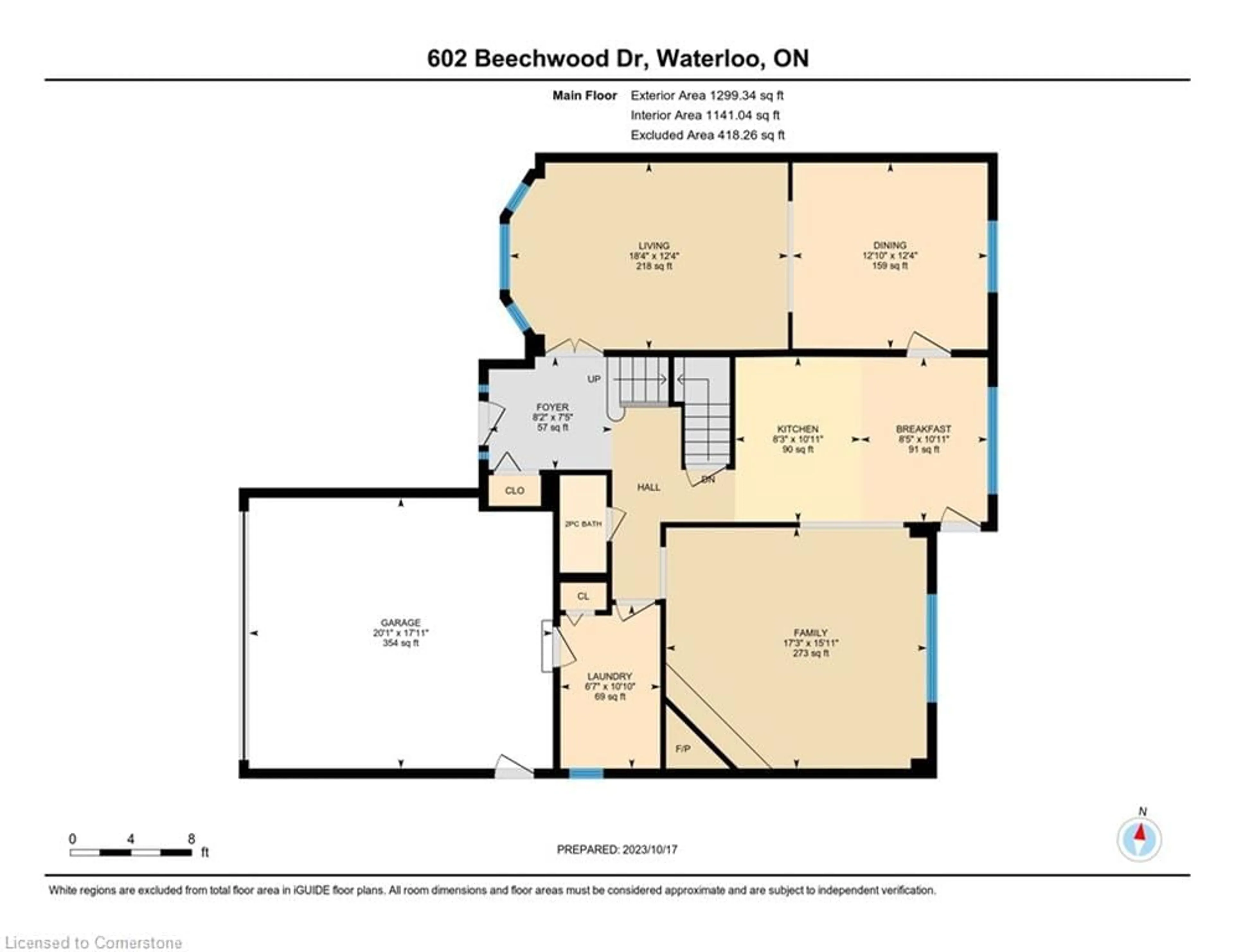 Floor plan for 602 Beechwood Dr, Waterloo Ontario N2T 1Z4