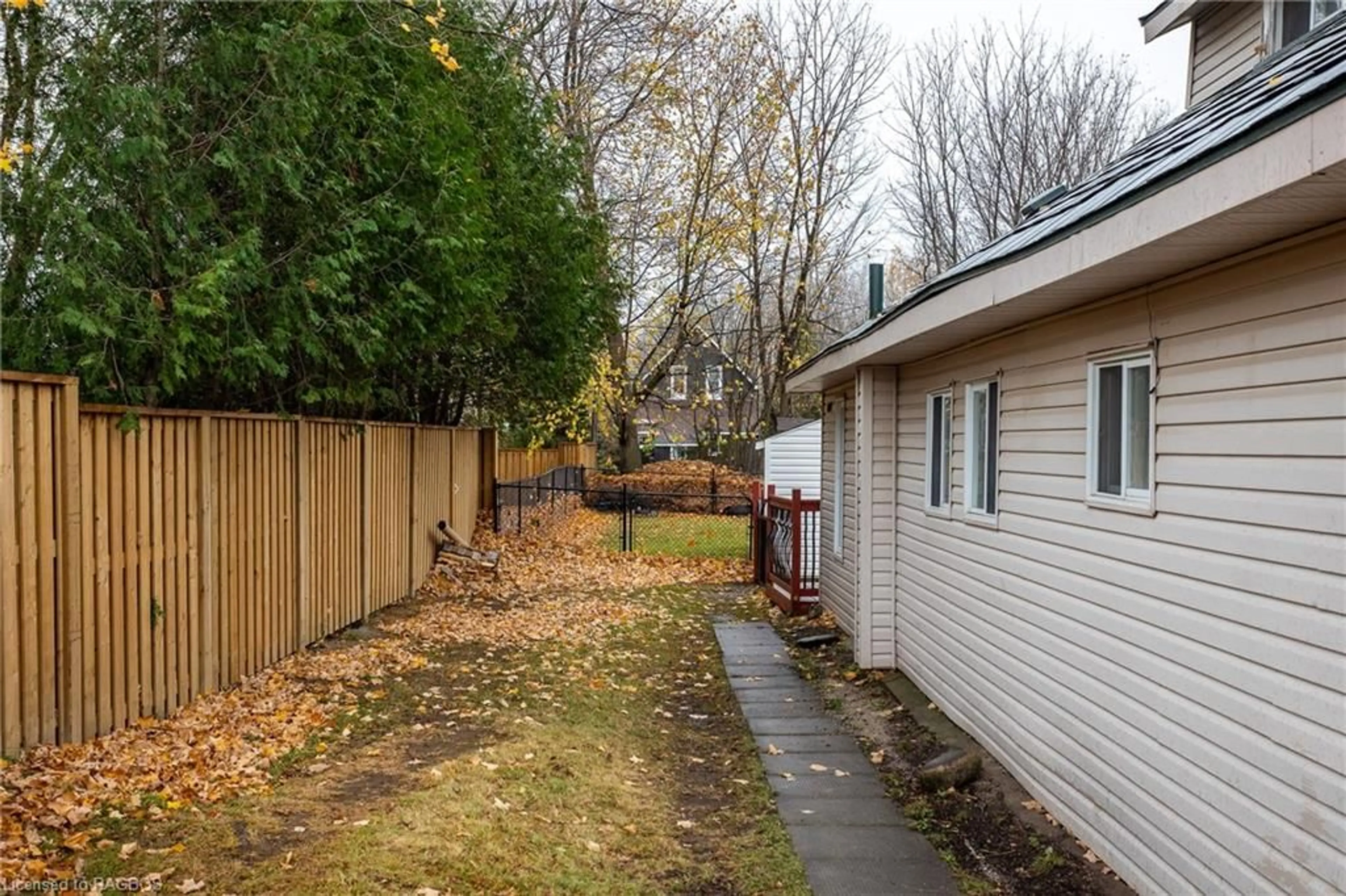 Patio, the fenced backyard for 1770 9th Ave, Owen Sound Ontario N4K 3G6