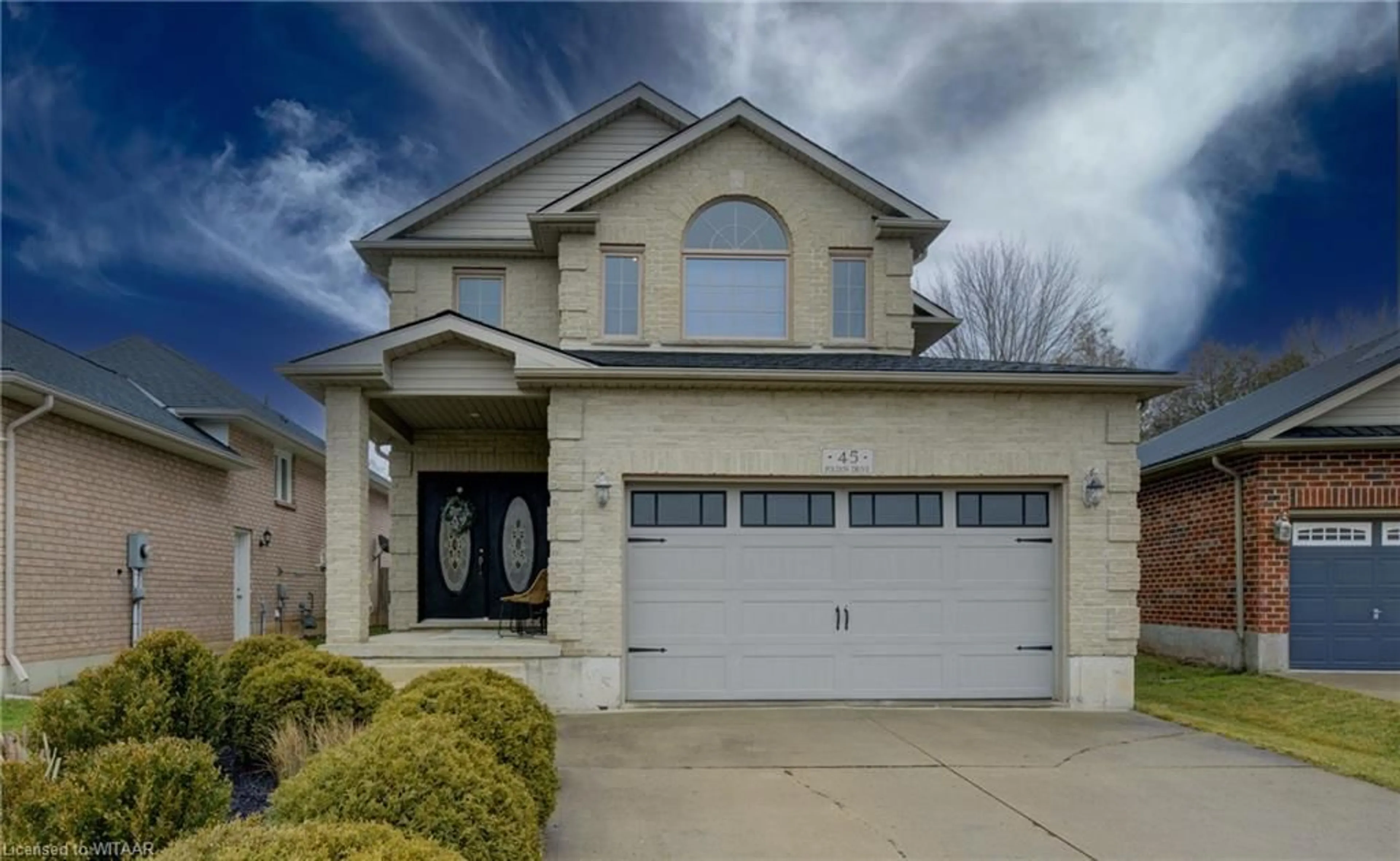 Frontside or backside of a home, the street view for 45 Poldon Dr, Norwich Ontario N0J 1P0