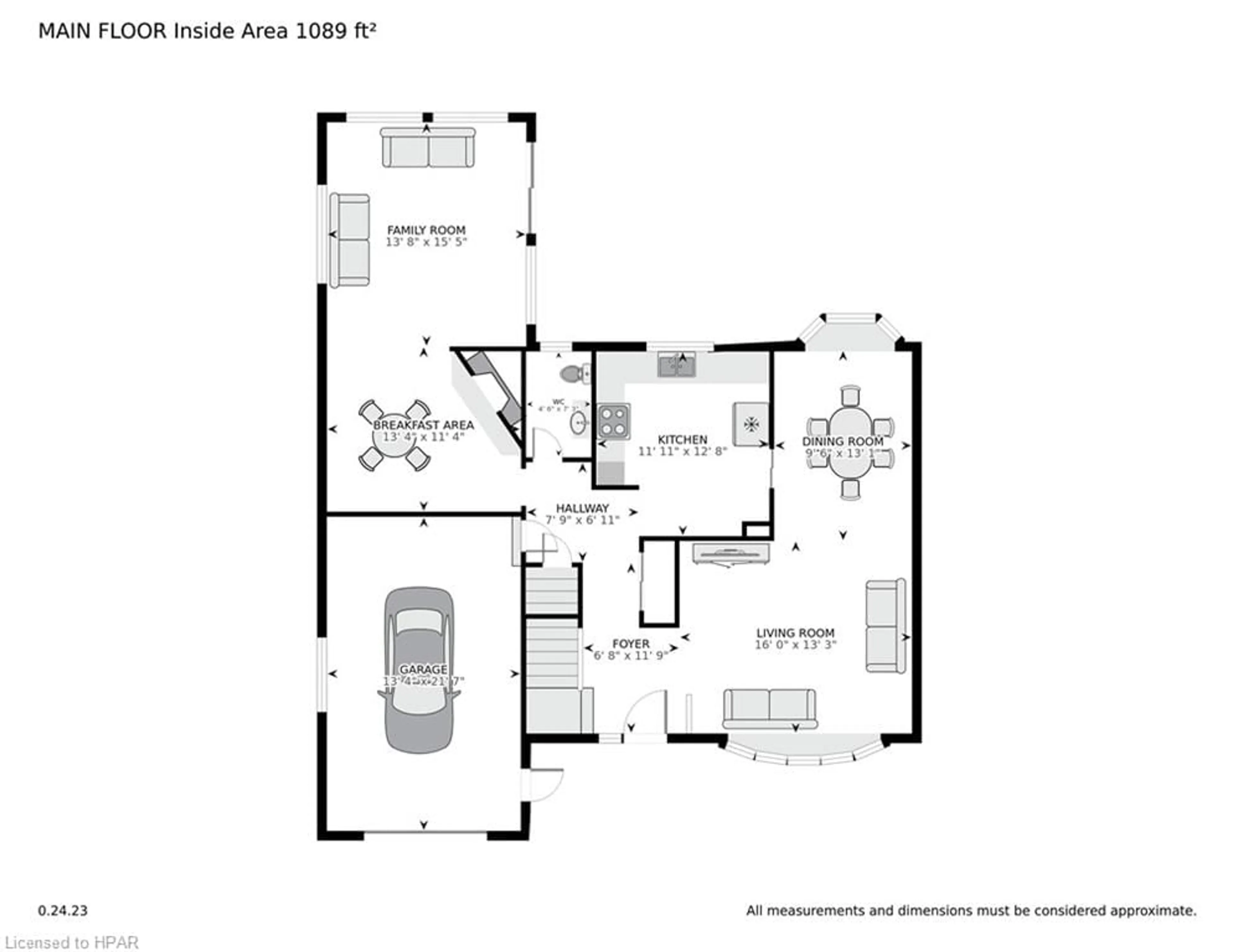 Floor plan for 166 Cobourg St, Stratford Ontario N5A 3E8