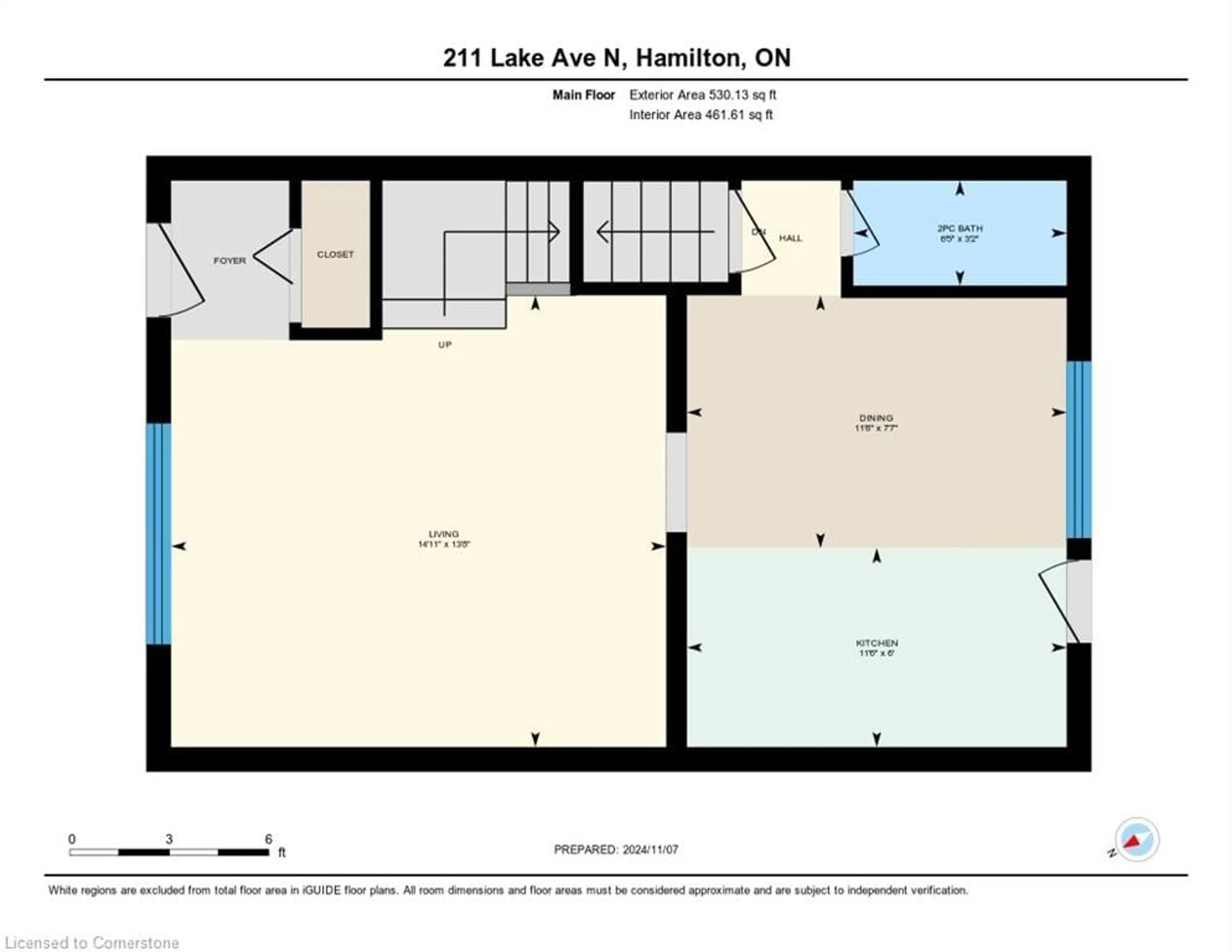 Floor plan for 211 Lake Ave, Hamilton Ontario L8E 1H6