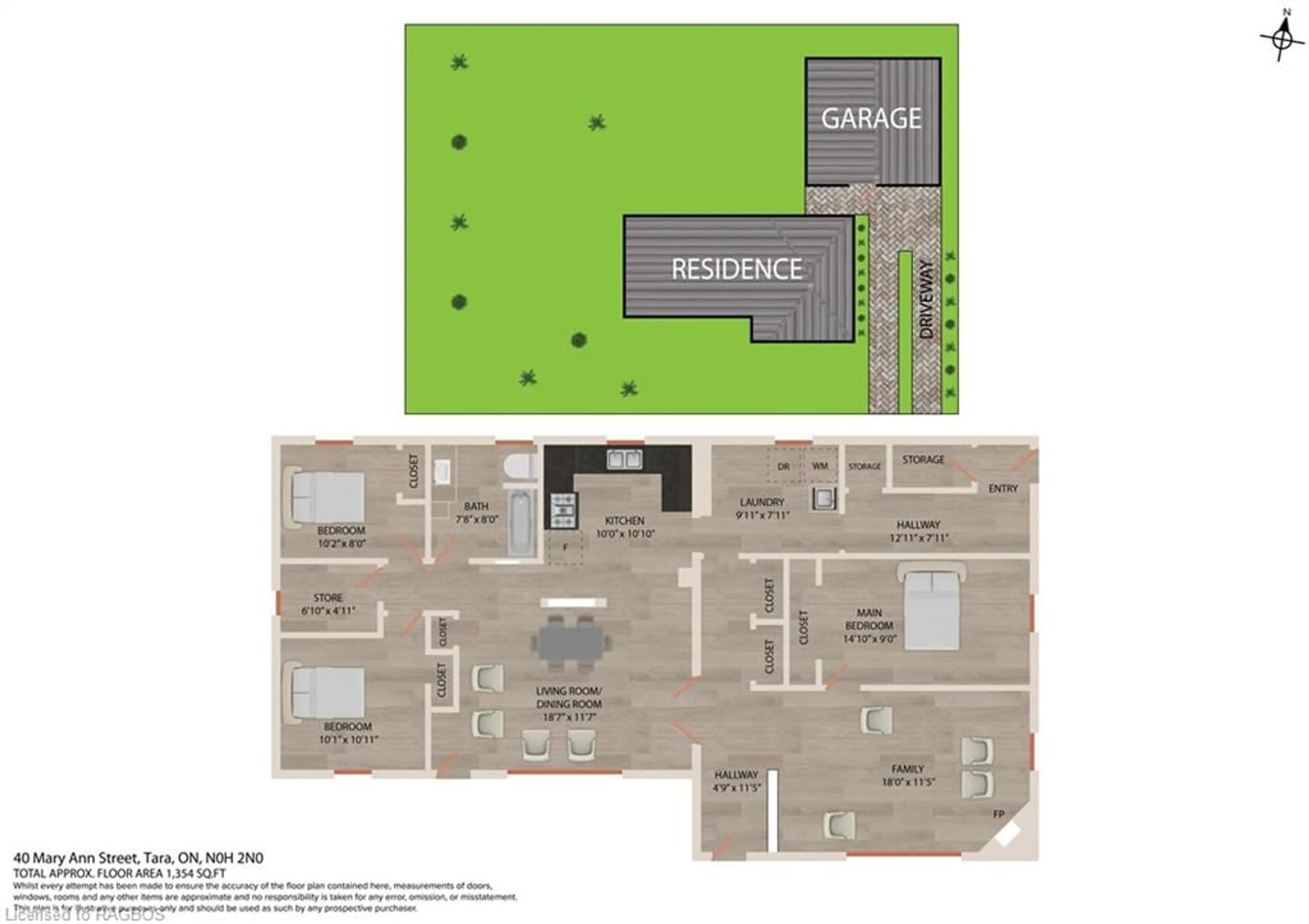 Floor plan for 40 Mary Ann St, Tara Ontario N0H 2N0