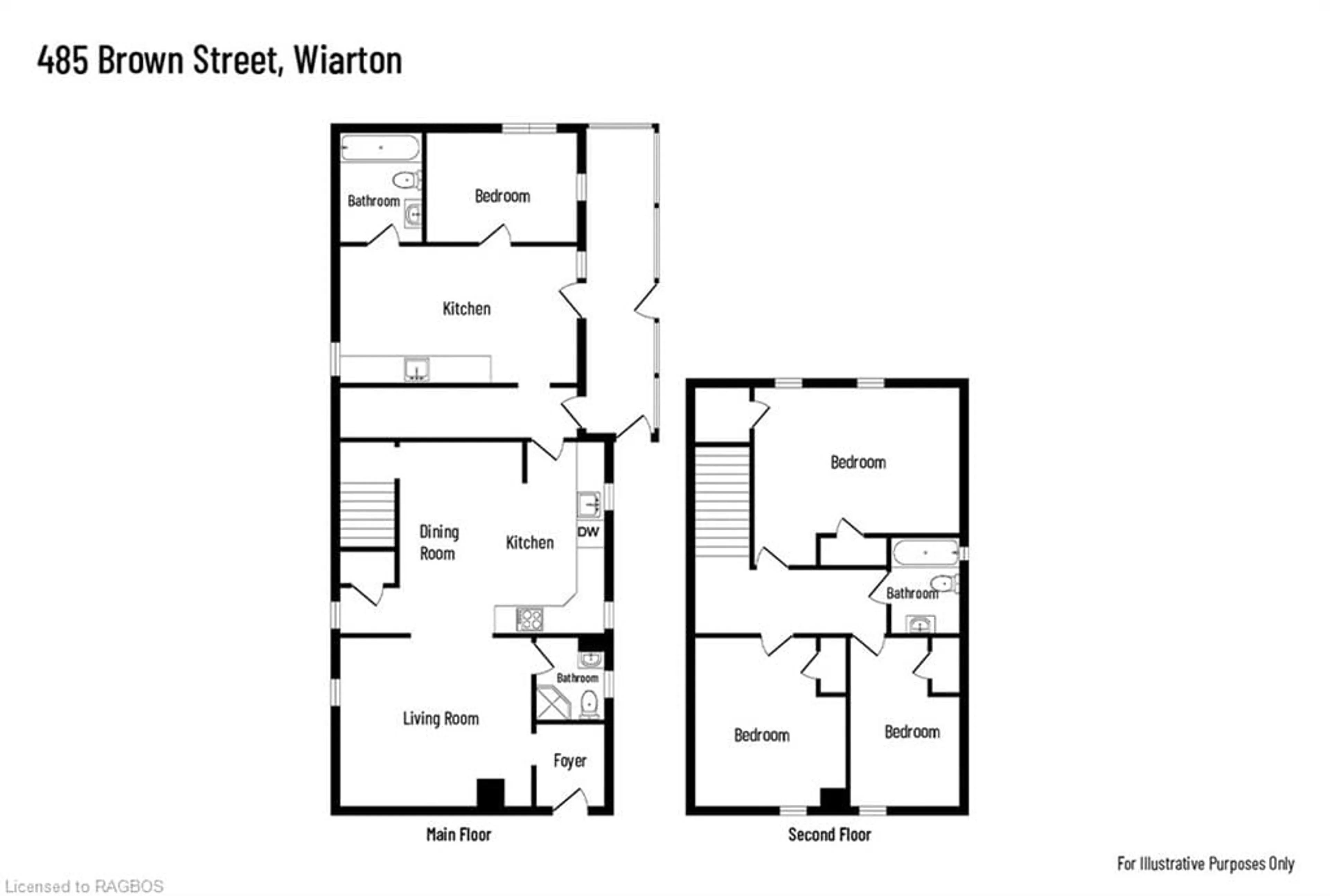 Floor plan for 485 Brown St, Wiarton Ontario N0H 2T0