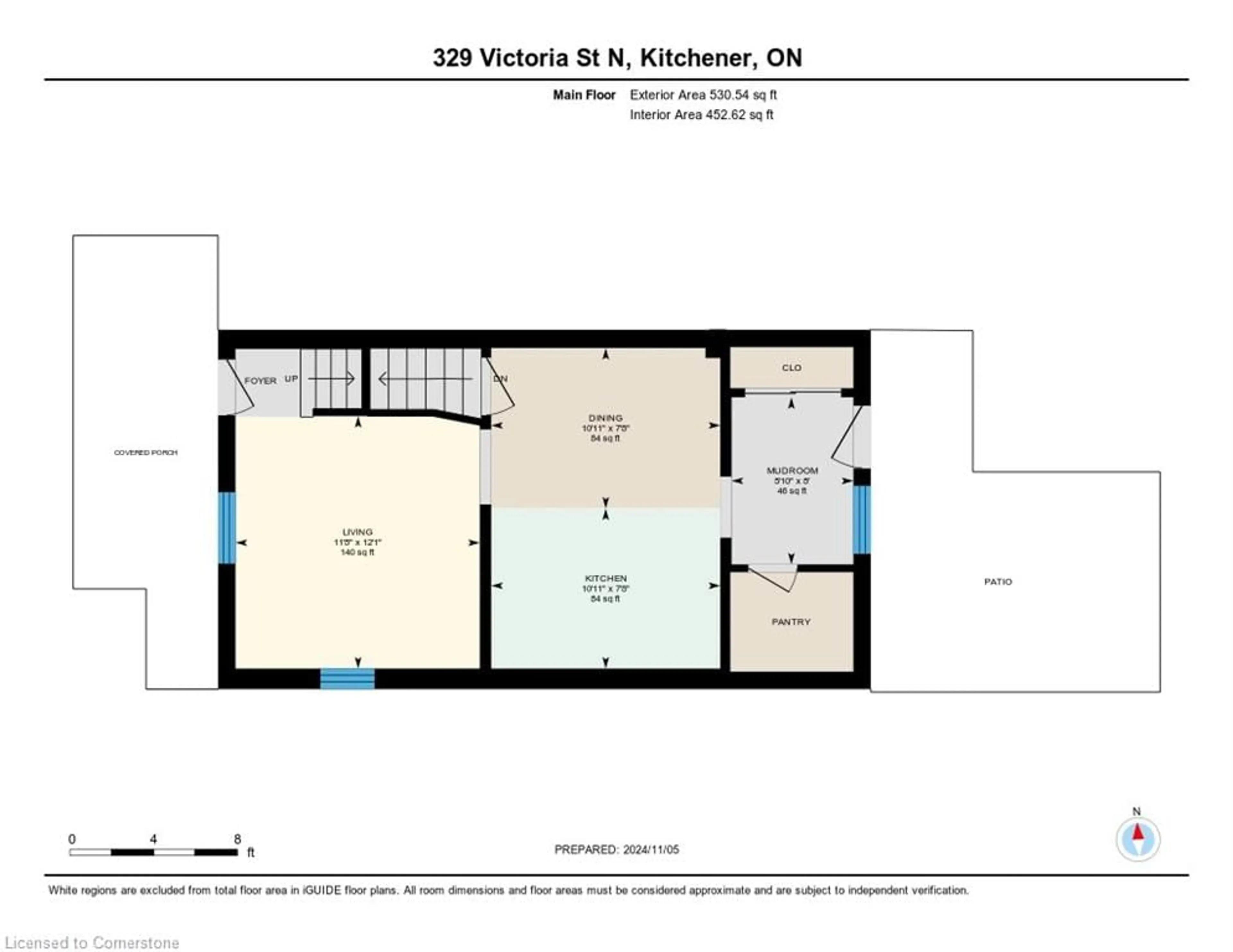 Floor plan for 329 Victoria St, Kitchener Ontario N2H 5E1