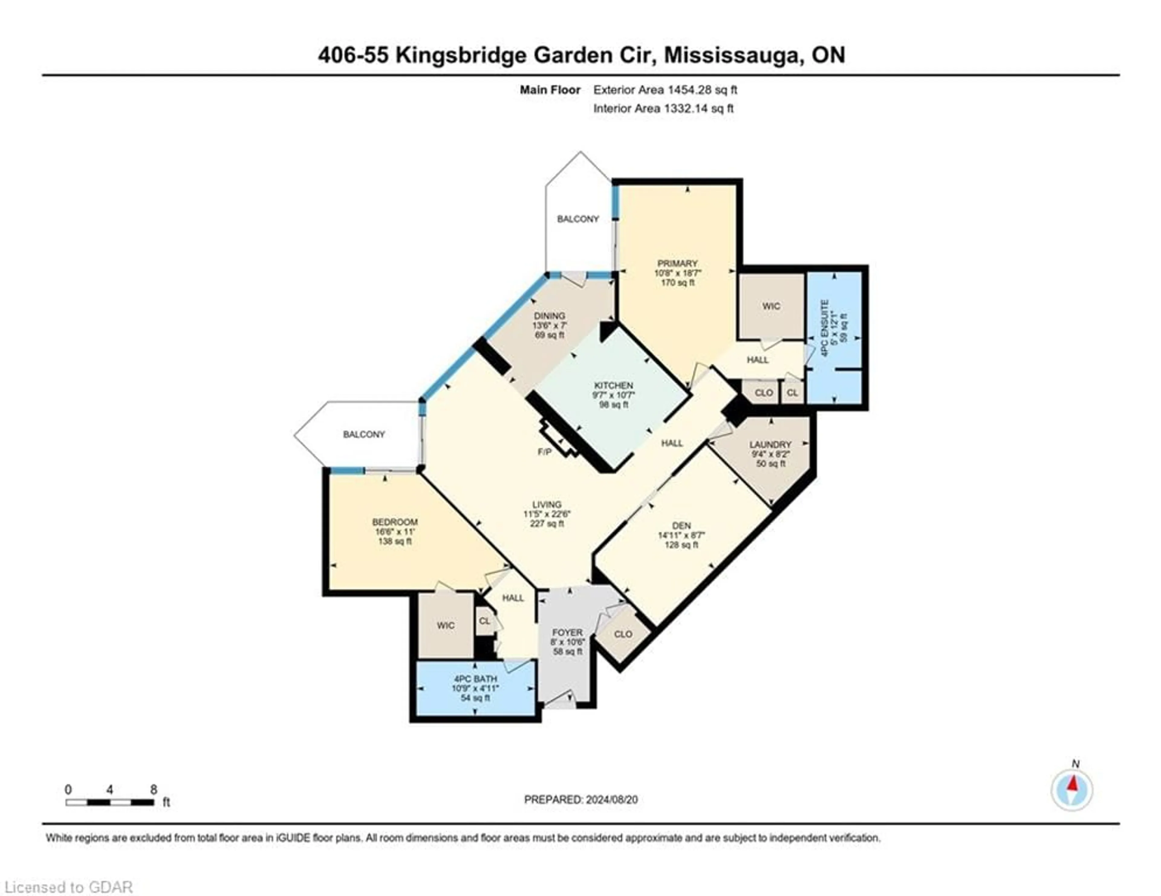 Floor plan for 55 Kingsbridge Garden Cir #406, Mississauga Ontario L5R 1Y1