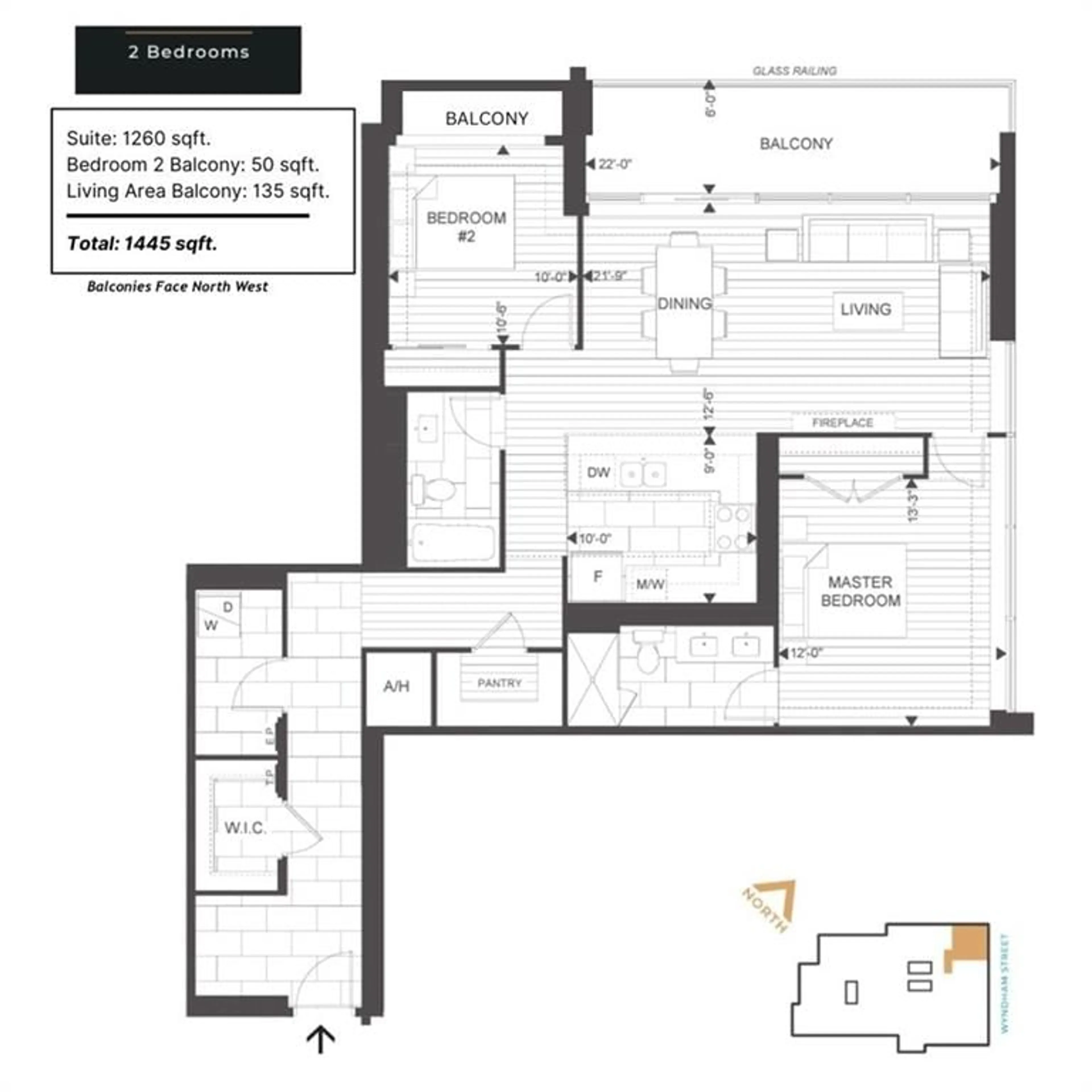 Floor plan for 71 Wyndham St #408, Guelph Ontario N1E 0T7