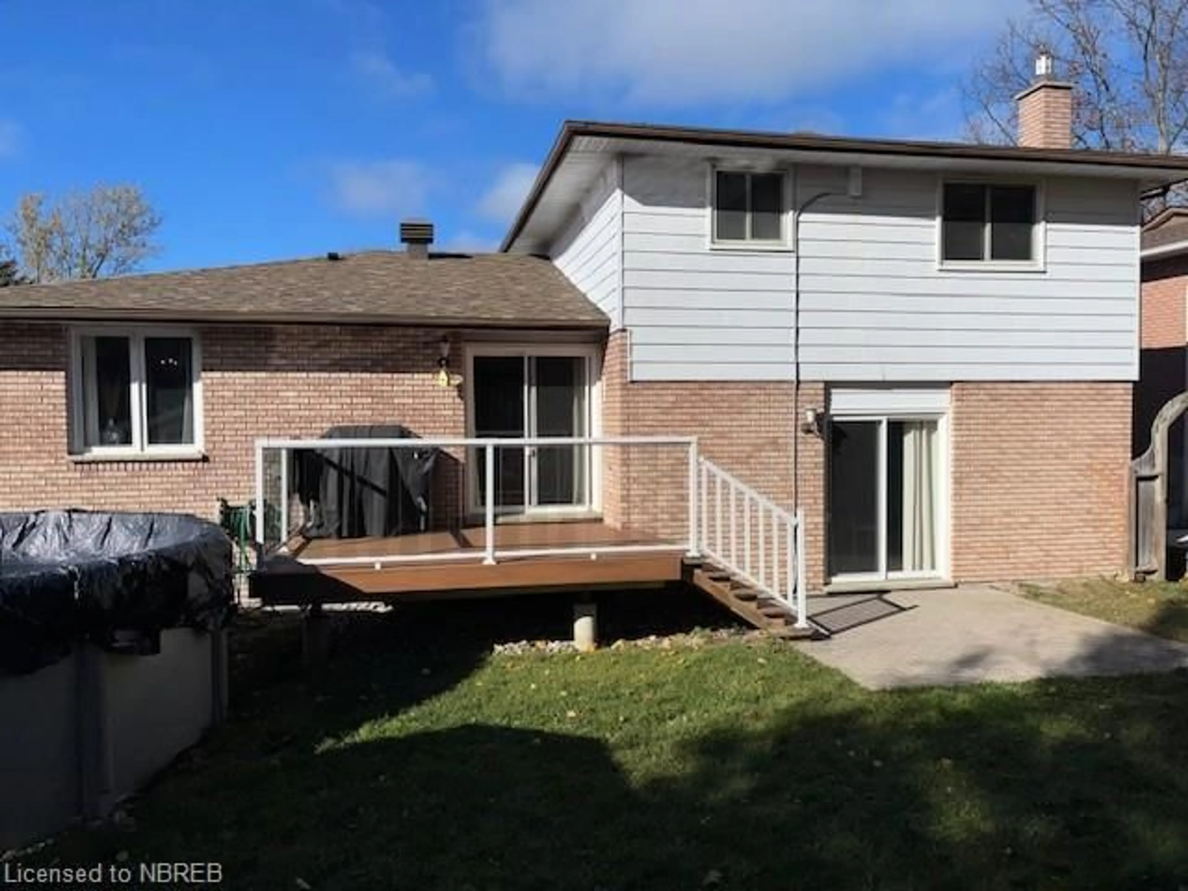 Frontside or backside of a home, the fenced backyard for 116 Francis St, North Bay Ontario P1C 1B1