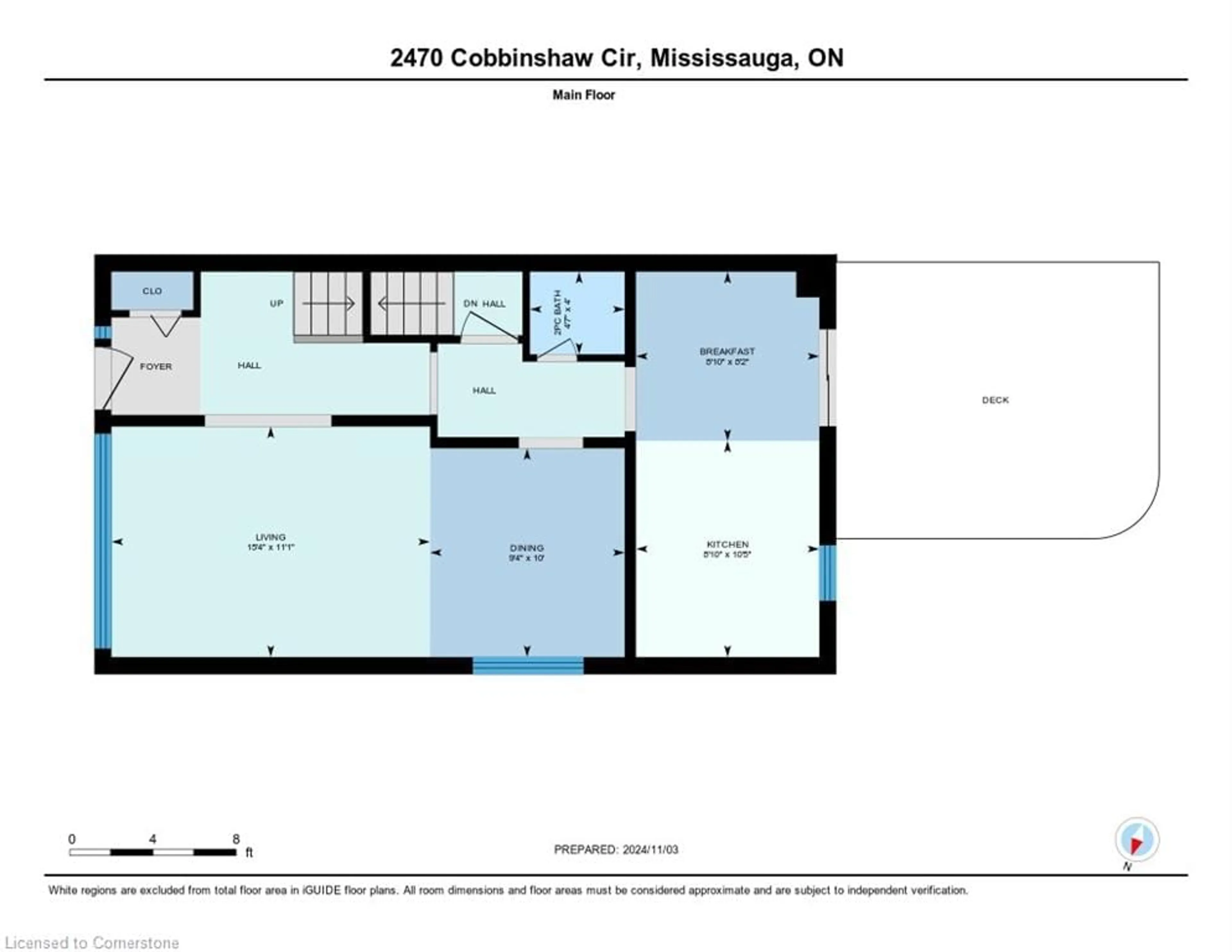 Floor plan for 2470 Cobbinshaw Cir, Mississauga Ontario L5N 2G3