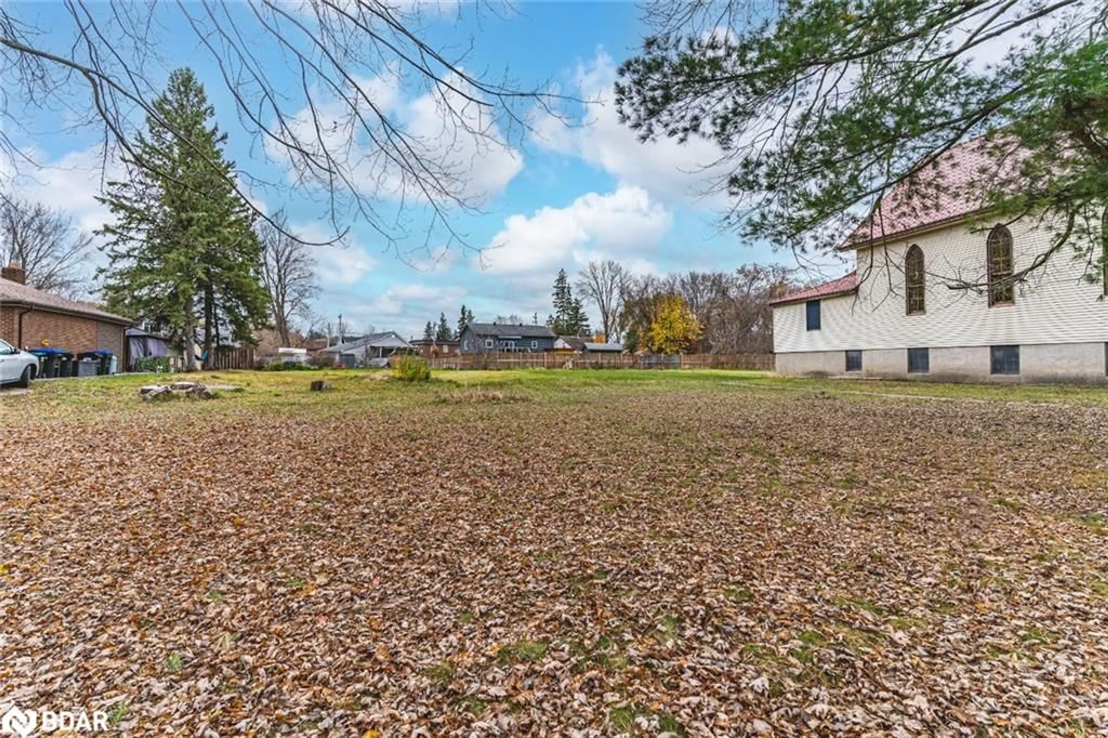 Patio, the fenced backyard for 58 Jonas St, Angus Ontario L0M 1B0