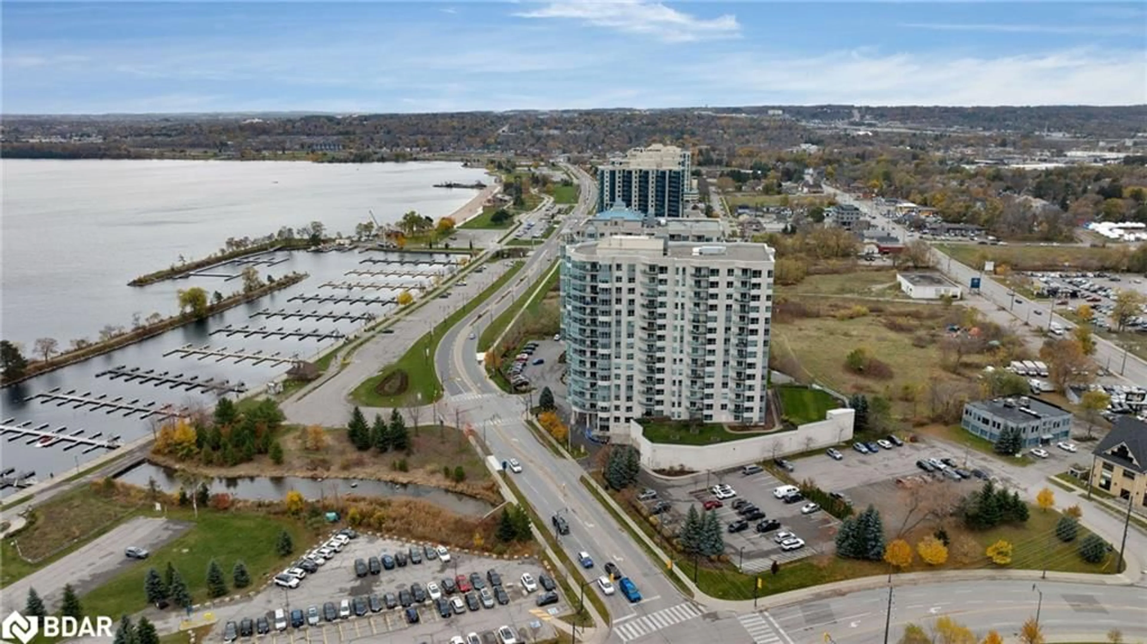 A pic from exterior of the house or condo, lake for 6 Toronto St #508, Barrie Ontario L4N 9R2