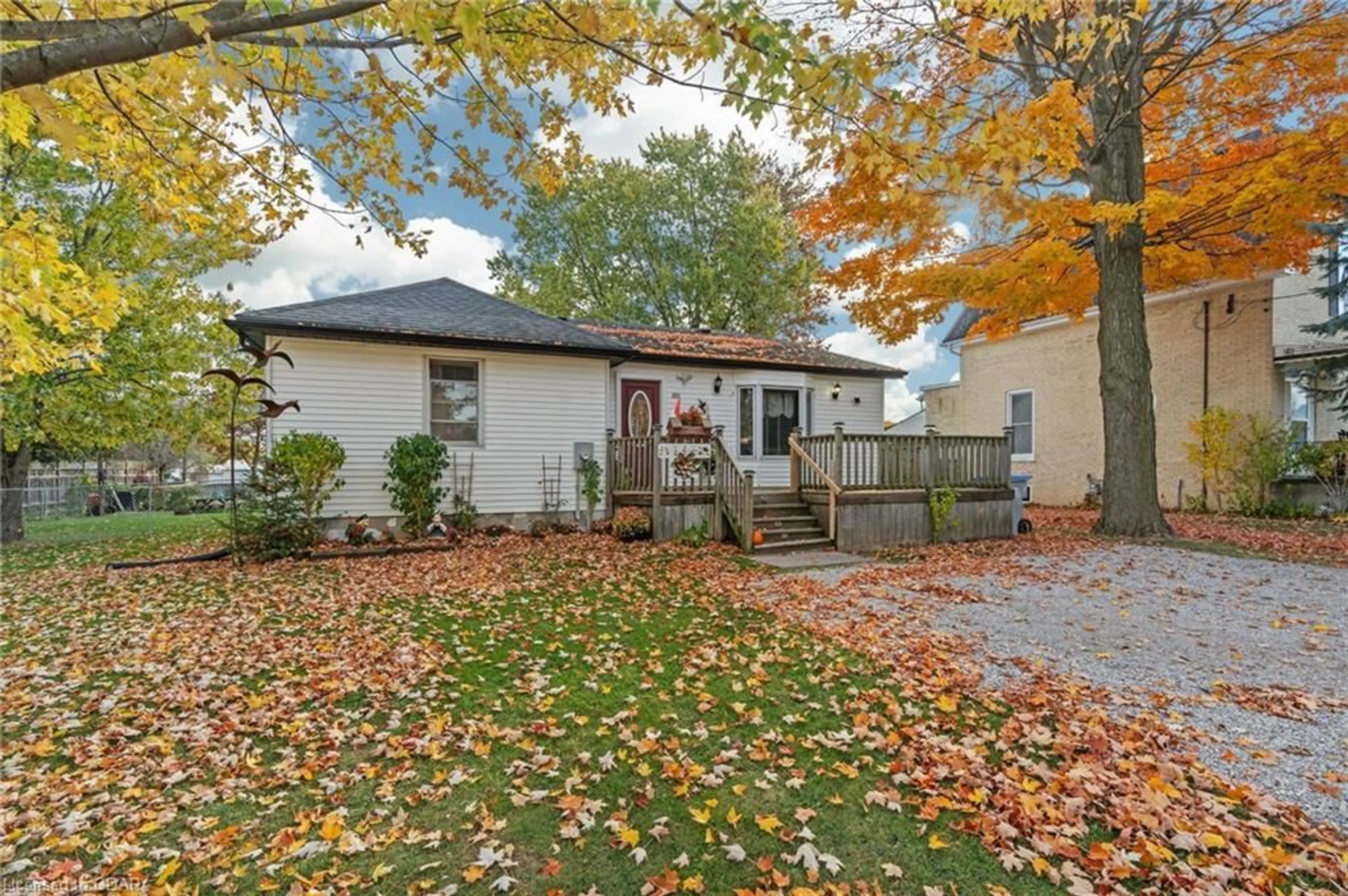 A pic from exterior of the house or condo, the fenced backyard for 222 Victoria Dr, Centalia Ontario N0M 1K0