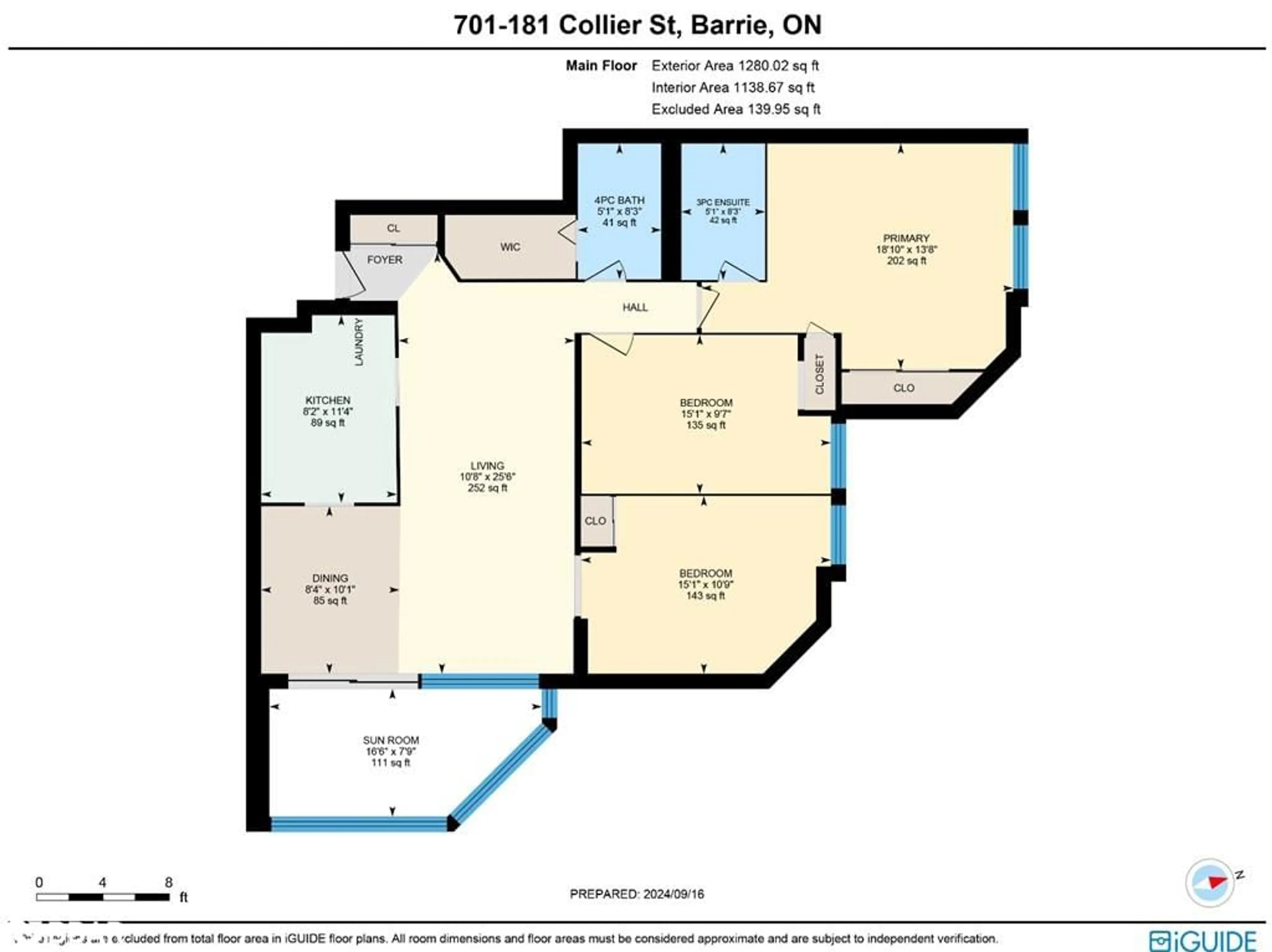 Floor plan for 181 Collier St #701, Barrie Ontario L4M 5L6