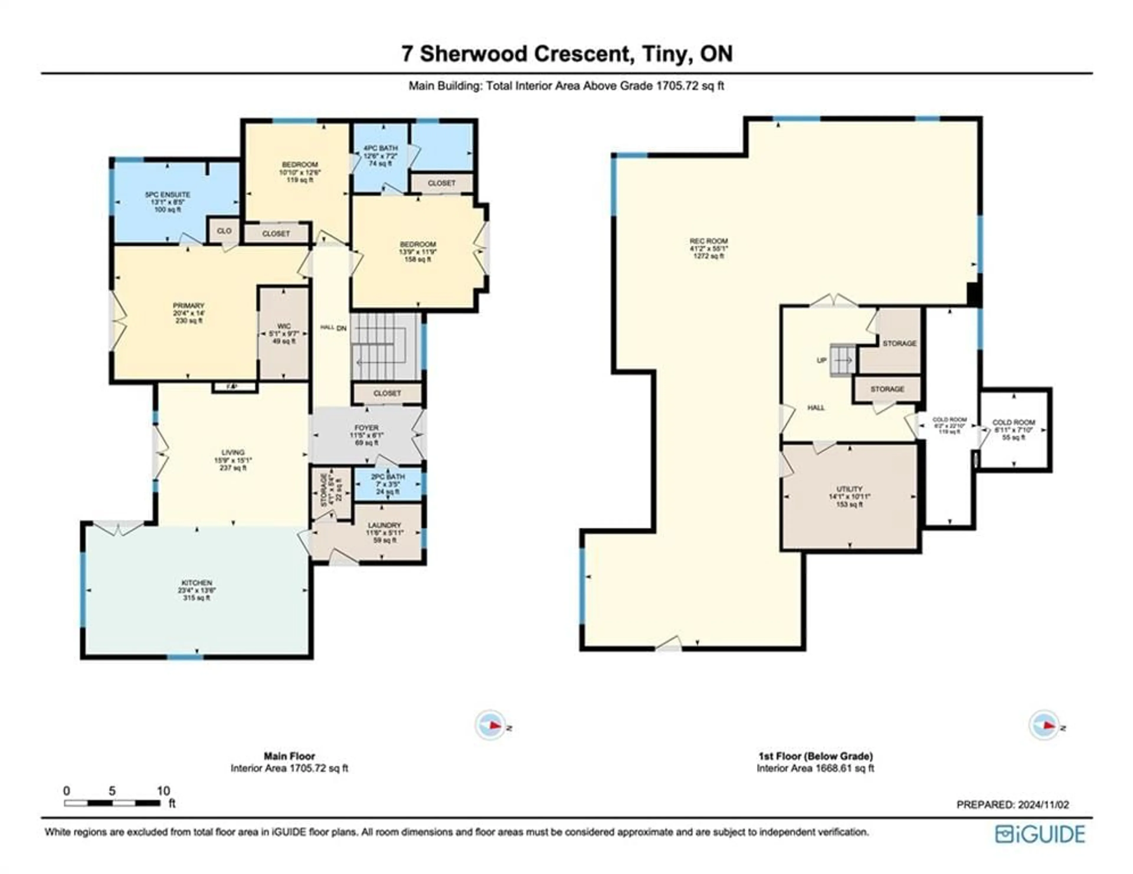 Floor plan for 7 Sherwood Cres, Tiny Ontario L0L 2J0