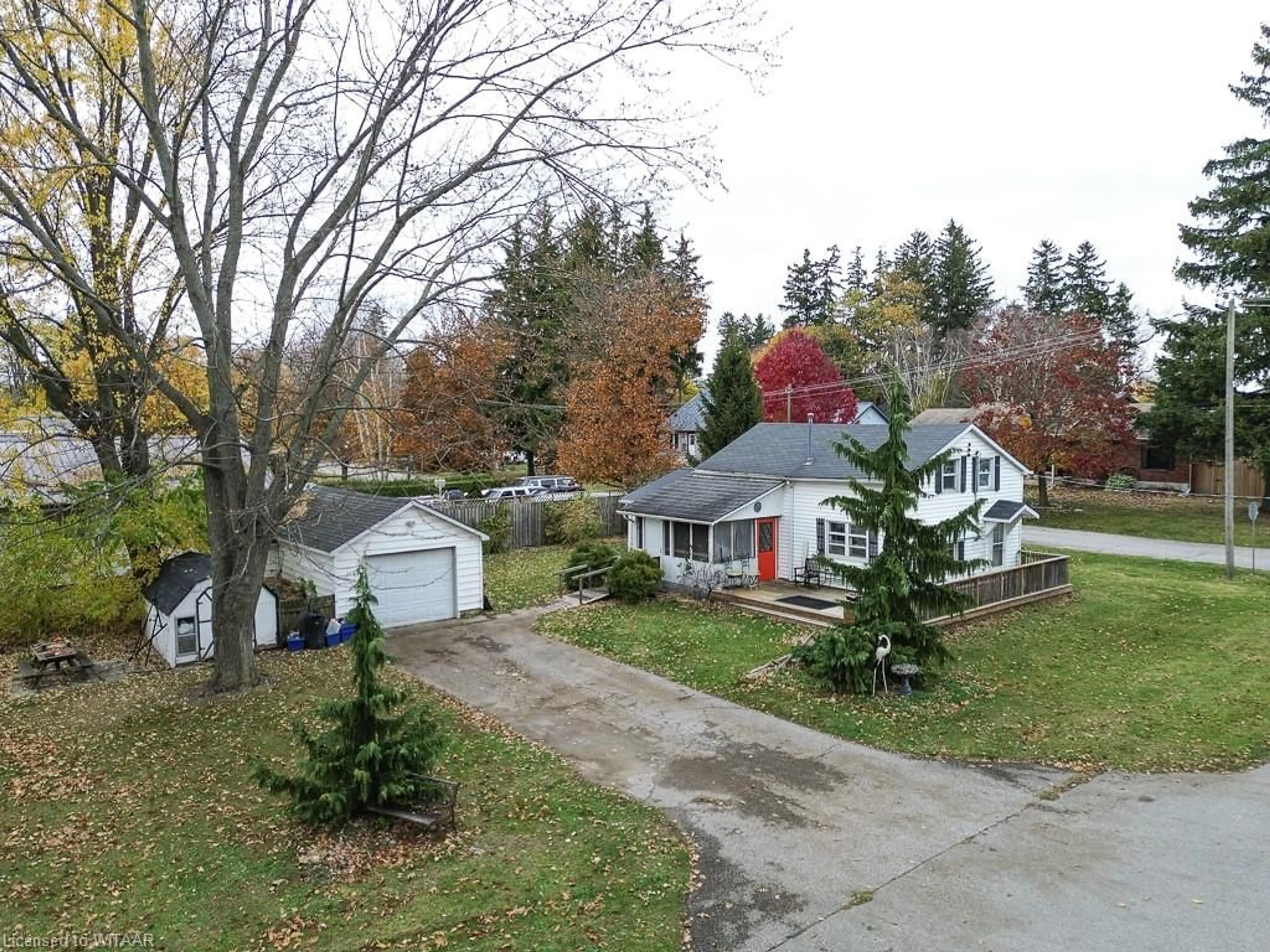 Frontside or backside of a home, the street view for 10 Wellington St, Otterville Ontario N0J 1R0