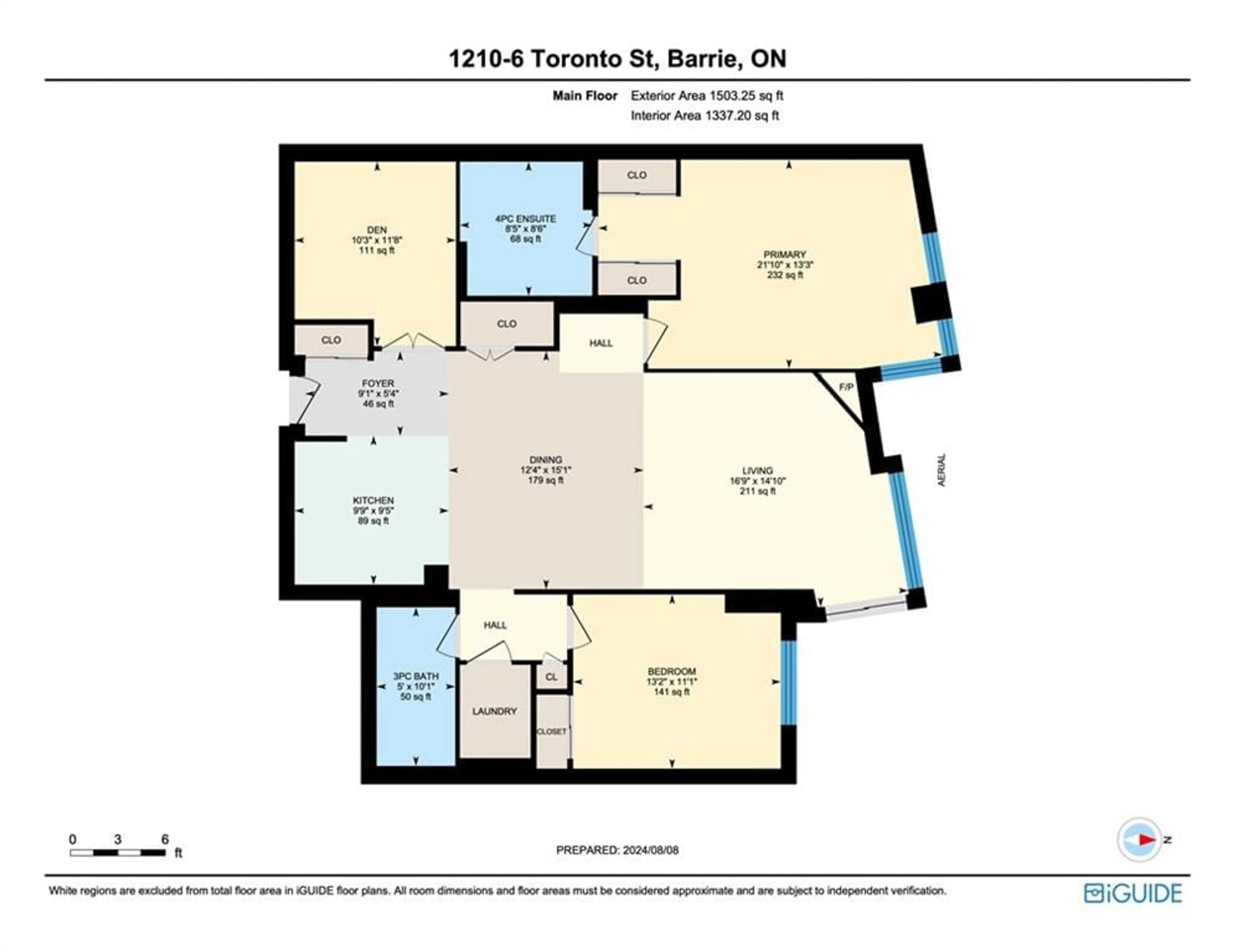 Floor plan for 6 Toronto St #1210, Barrie Ontario L4N 9R2