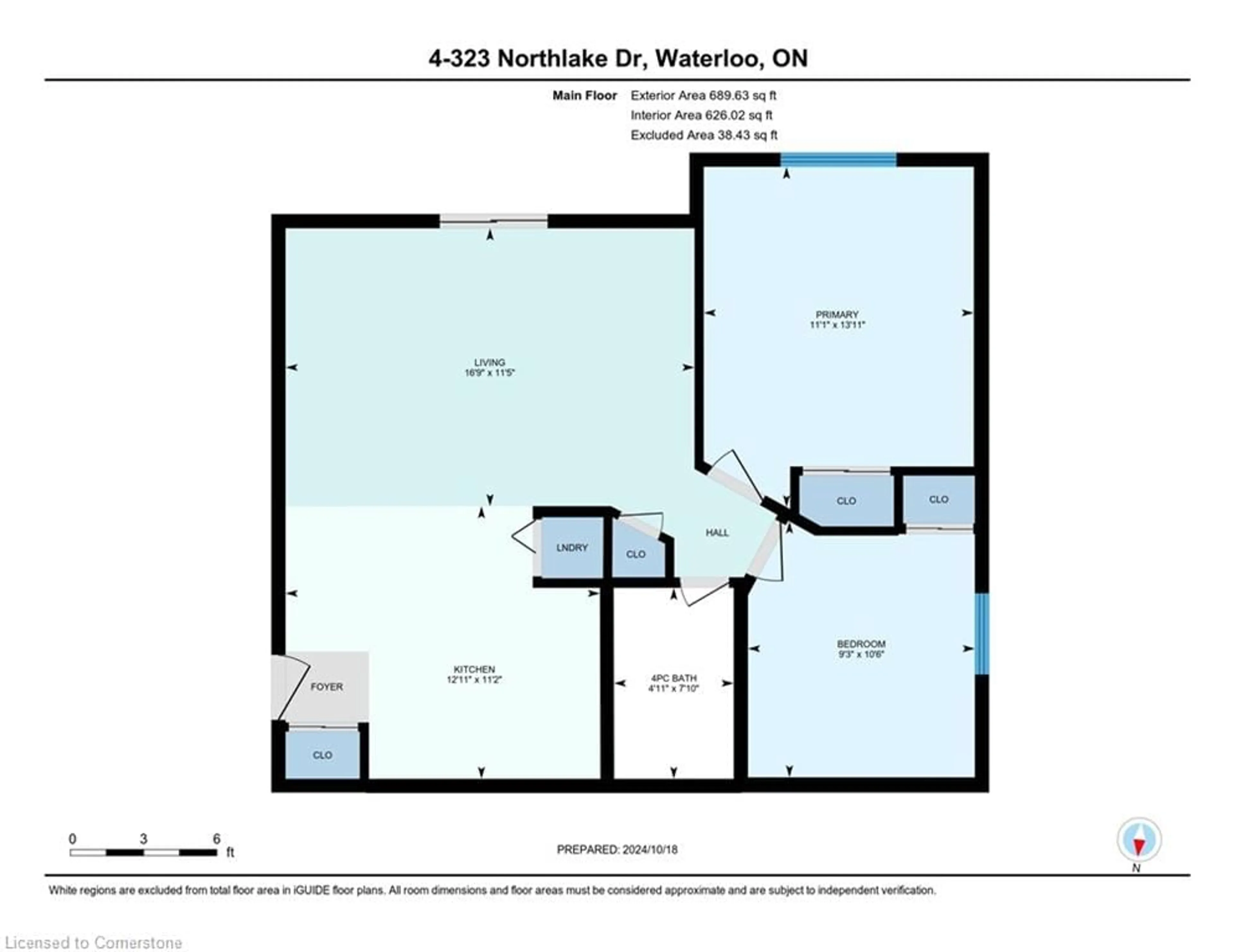 Floor plan for 323 Northlake Dr #4, Waterloo Ontario N2V 1Z1