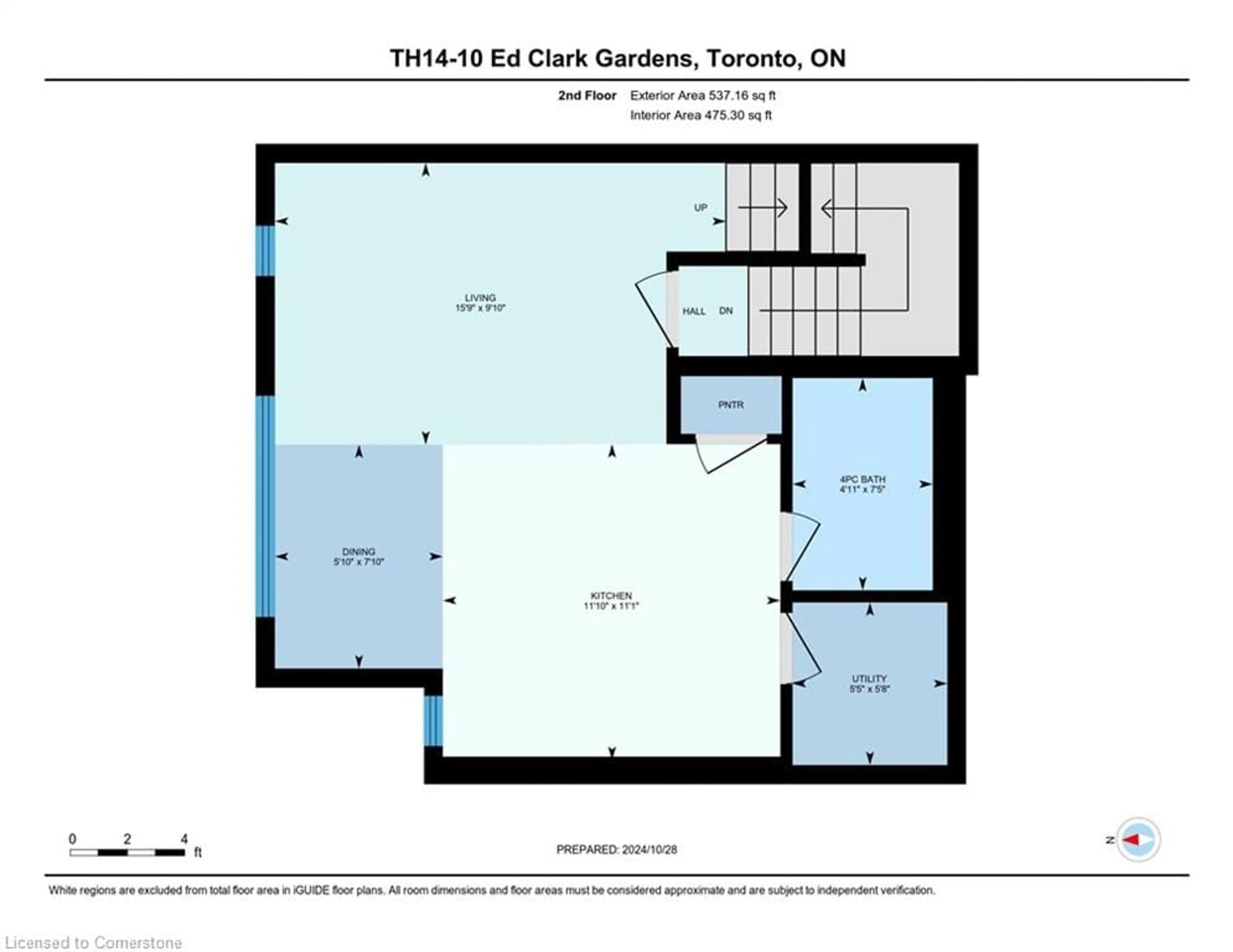 Floor plan for 10 Ed Clark Gdns #14, Toronto Ontario M6N 0B5