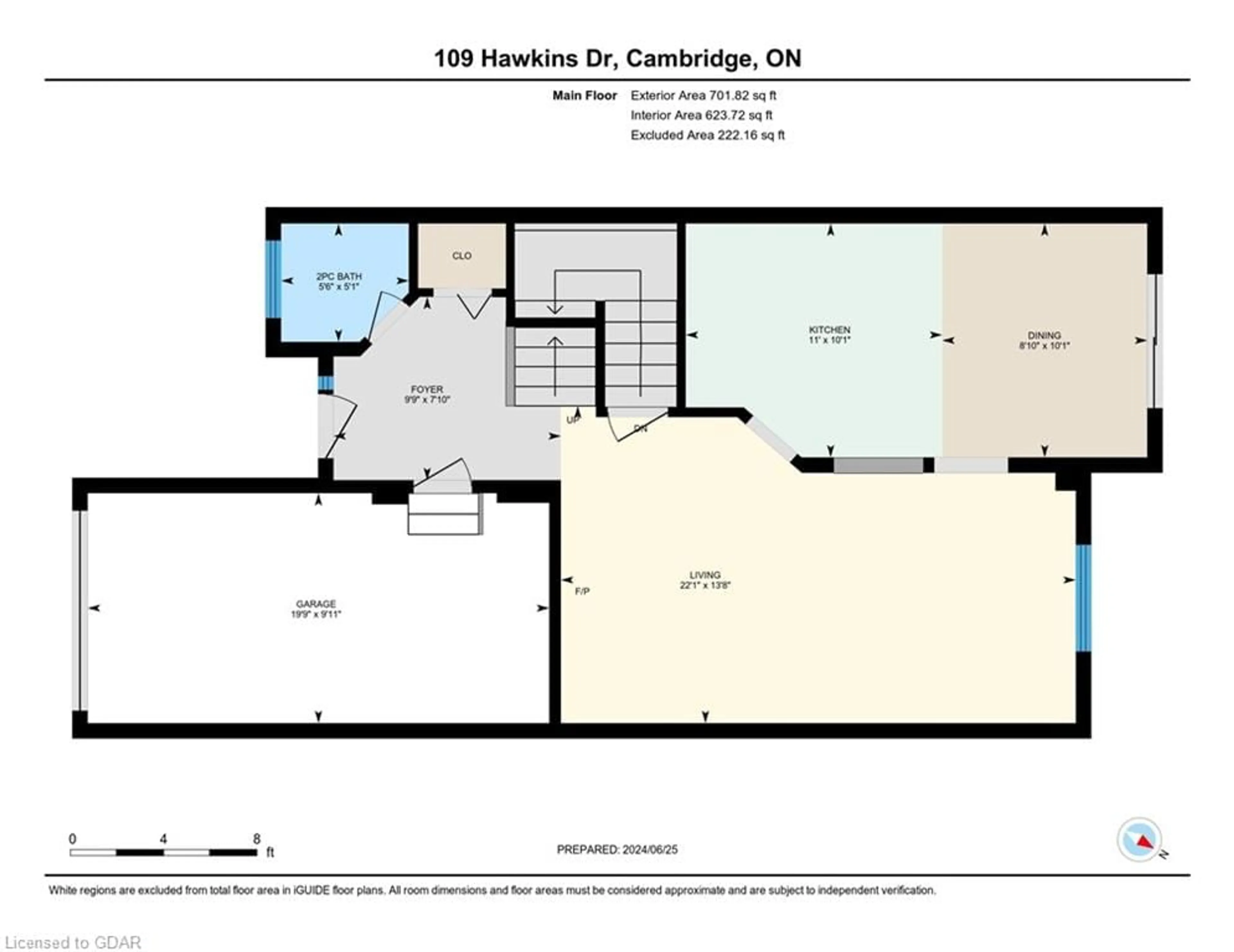 Floor plan for 109 Hawkins Dr, Cambridge Ontario N1T 2A3