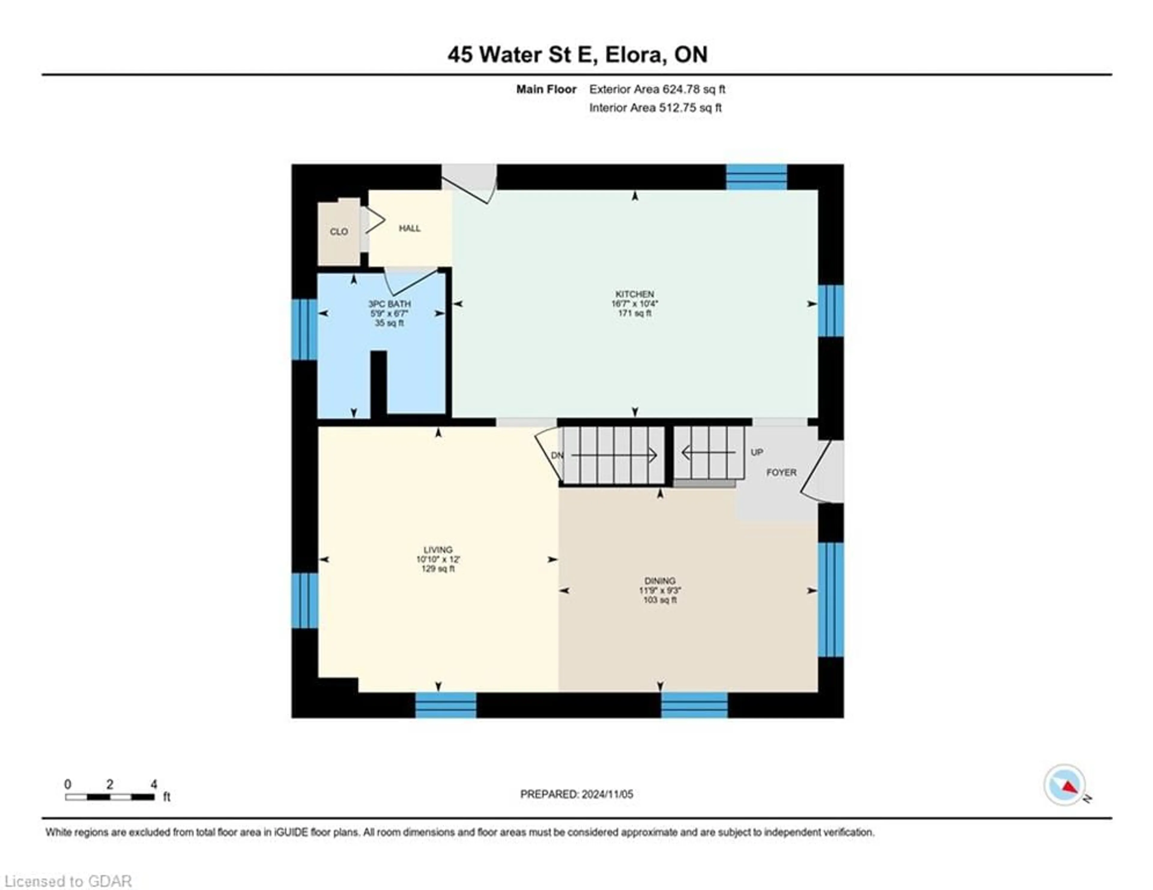 Floor plan for 45 Water Street East, Elora Ontario N0B 1S0