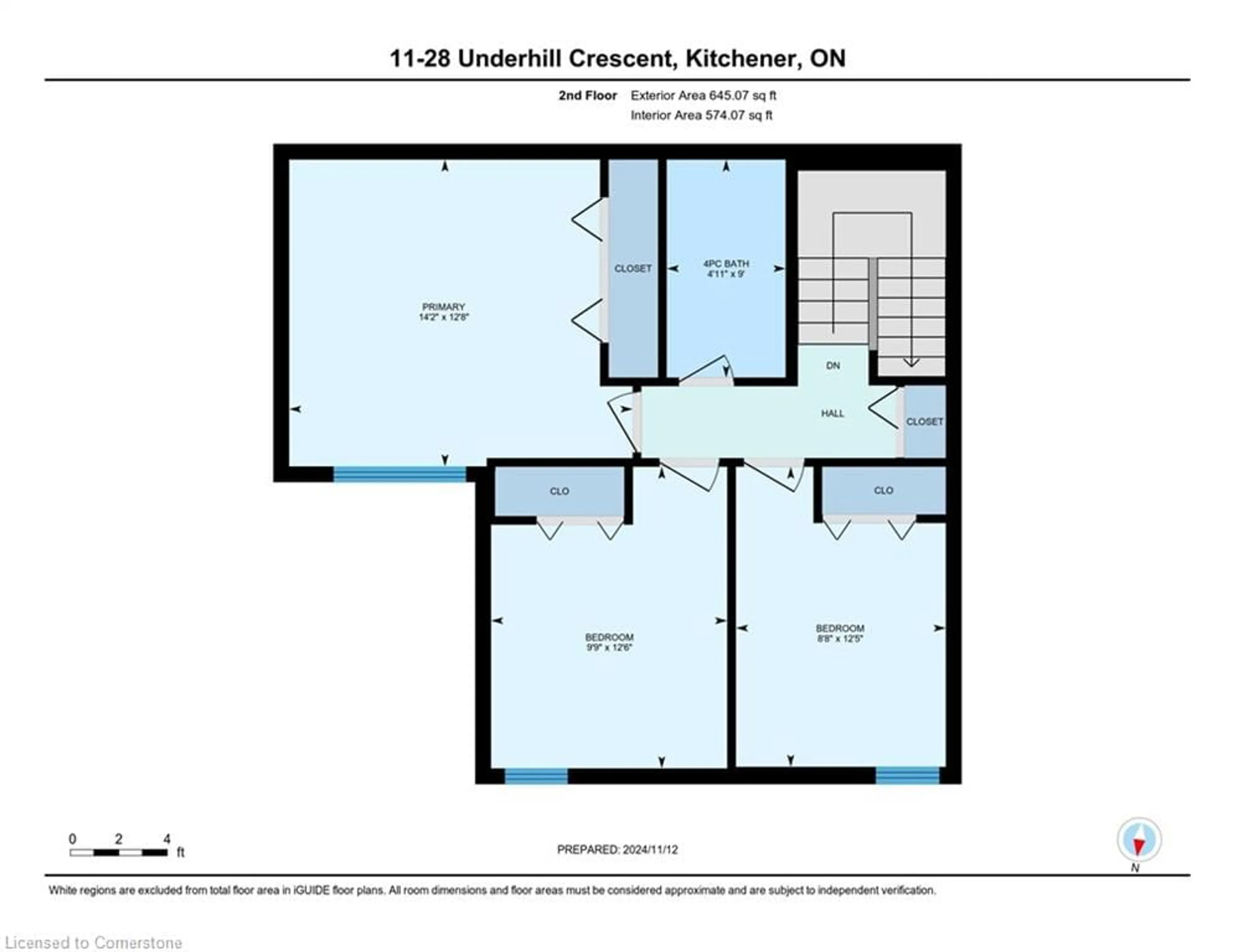 Floor plan for 28 Underhill Cres #11, Kitchener Ontario N2A 2S8