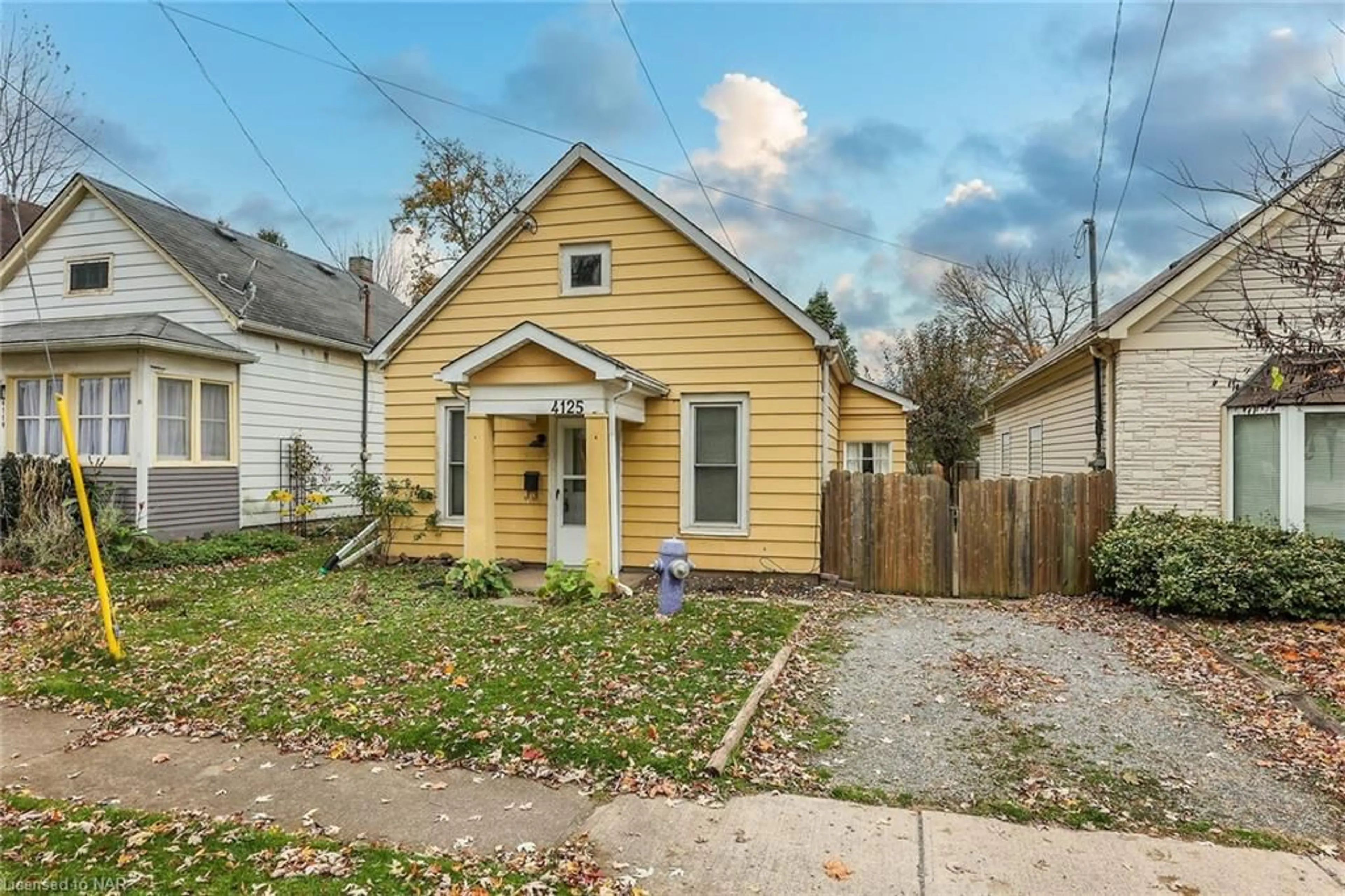 Frontside or backside of a home, the fenced backyard for 4125 May Ave, Niagara Falls Ontario L2E 3H6