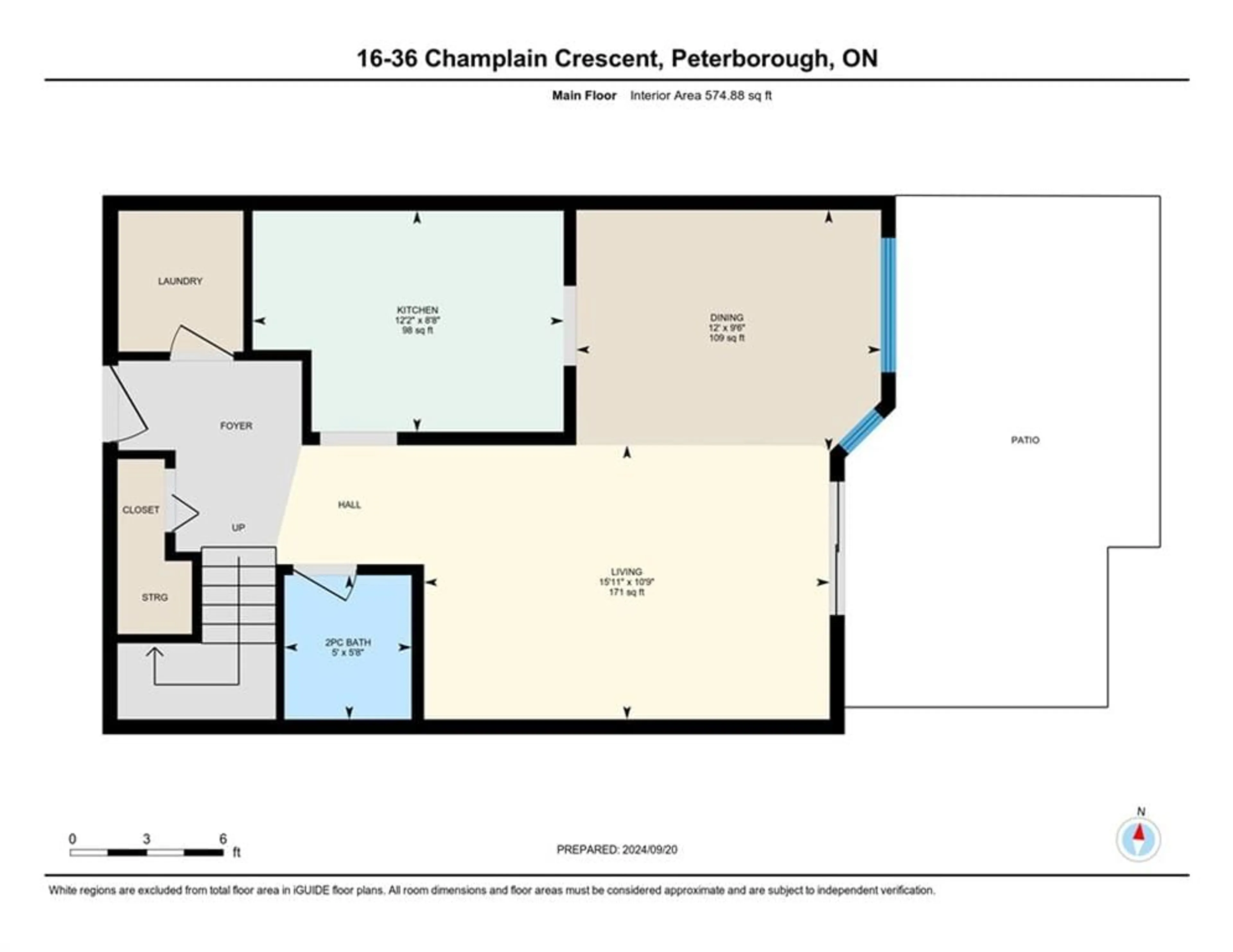 Floor plan for 36 Champlain Cres, Peterborough Ontario K9L 1T1