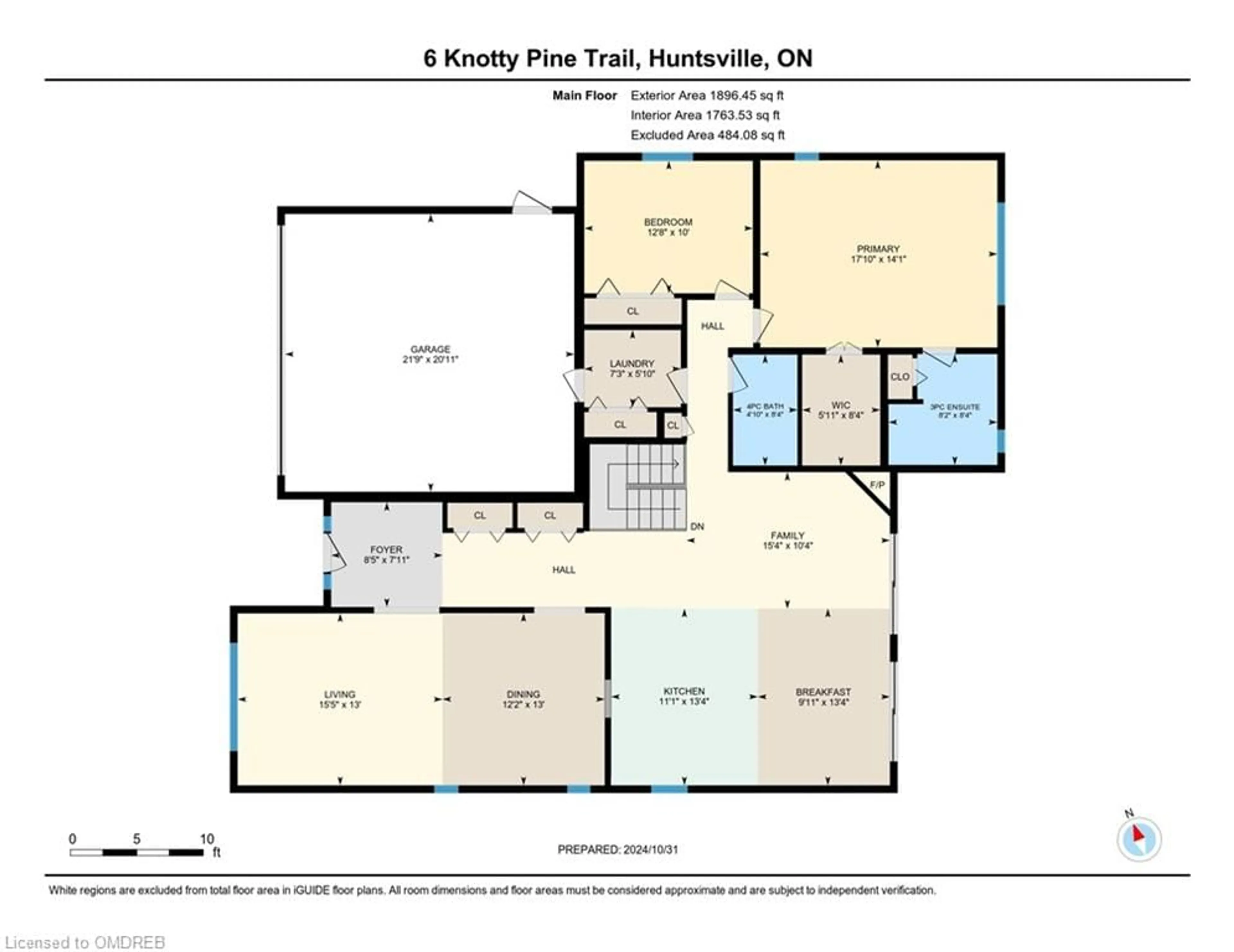 Floor plan for 6 Knotty Pine Trail, Huntsville Ontario P1H 1S9