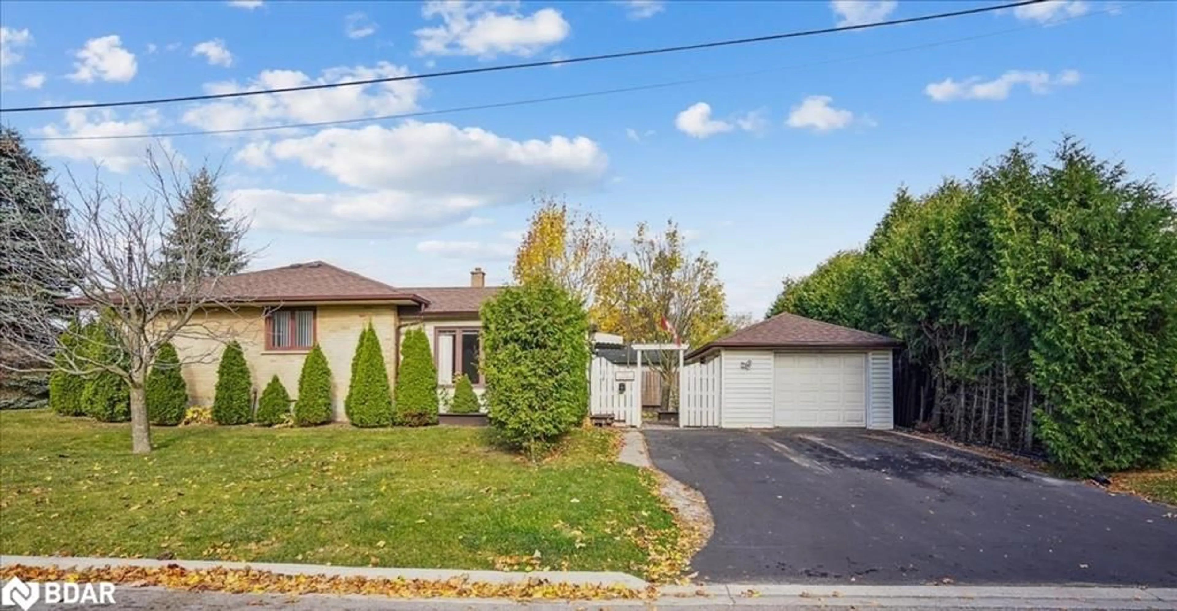 A pic from exterior of the house or condo, the fenced backyard for 705 Glenforest Rd, Oshawa Ontario L1J 5E9