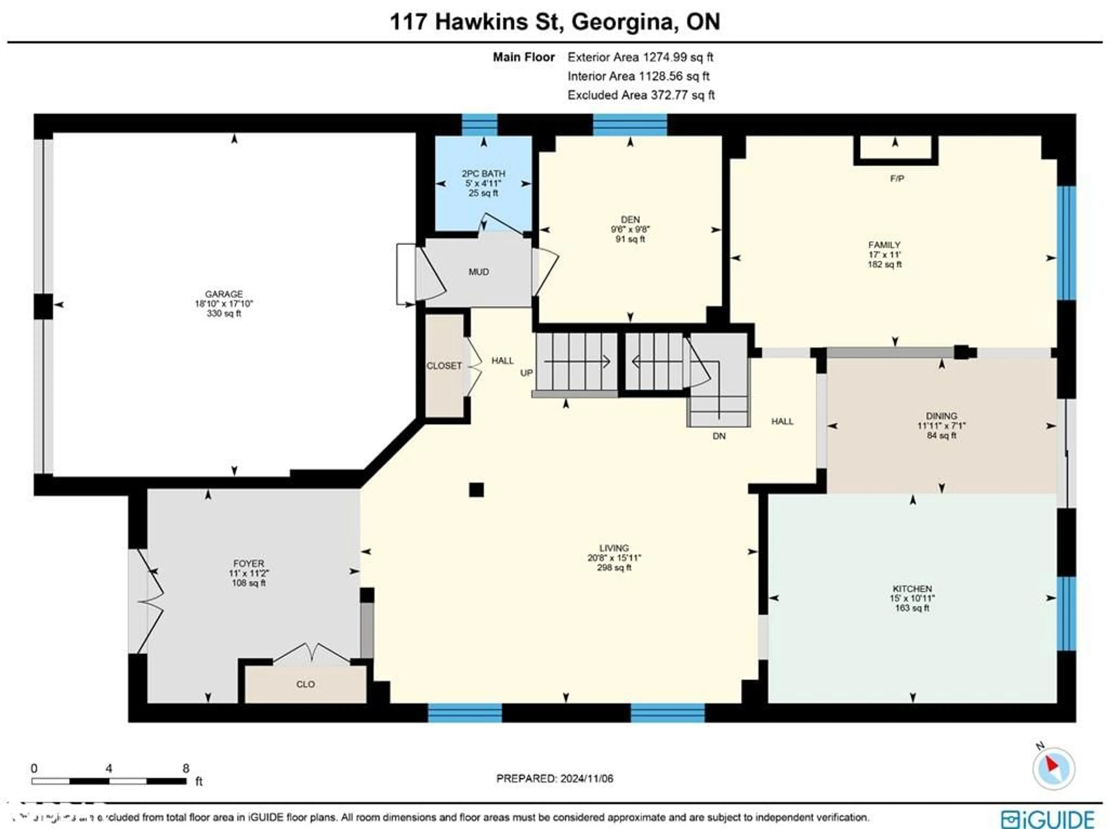 Floor plan for 117 Hawkins Street, Georgina Ontario L0E 1R0