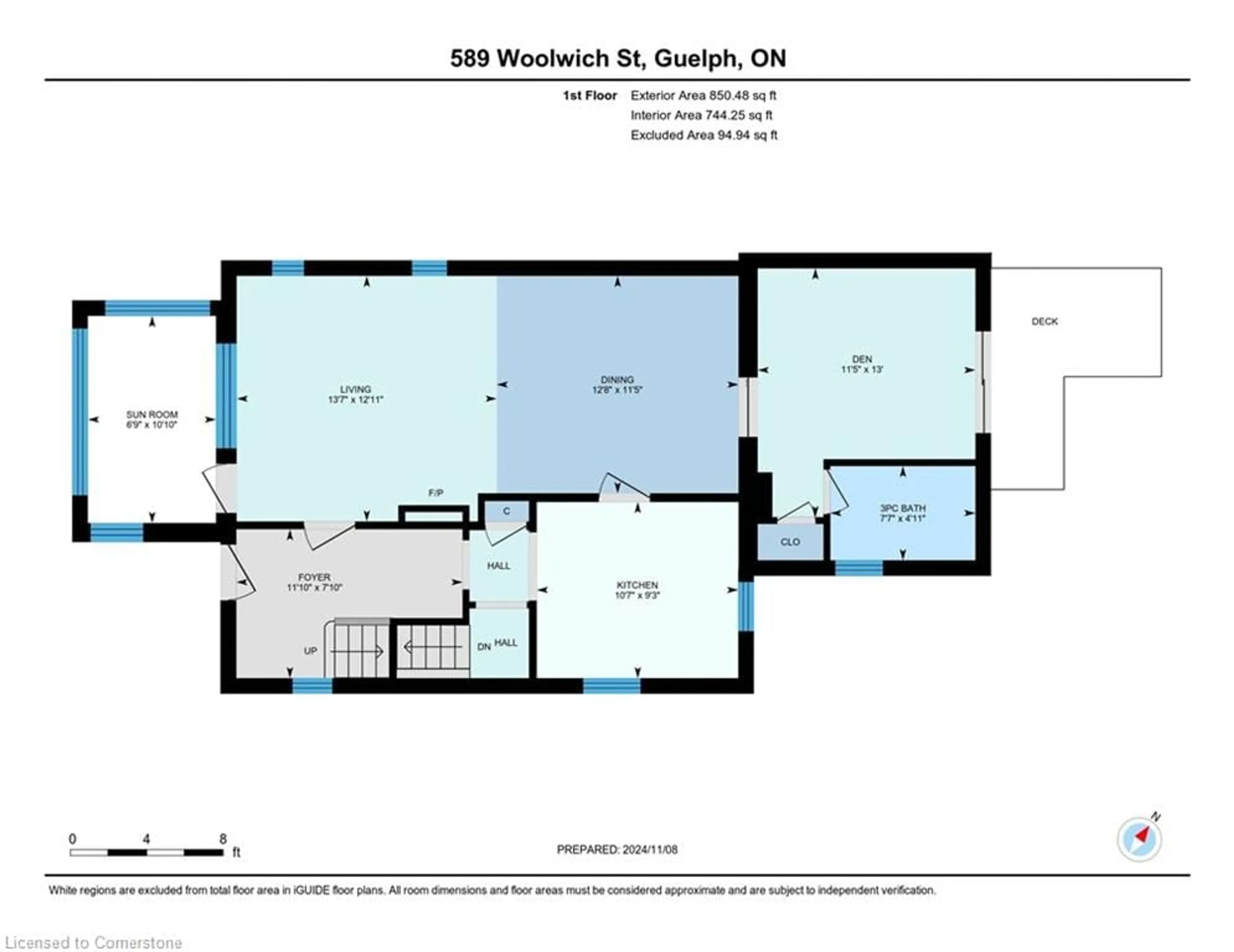 Floor plan for 589 Woolwich St, Guelph Ontario N1H 3Y5