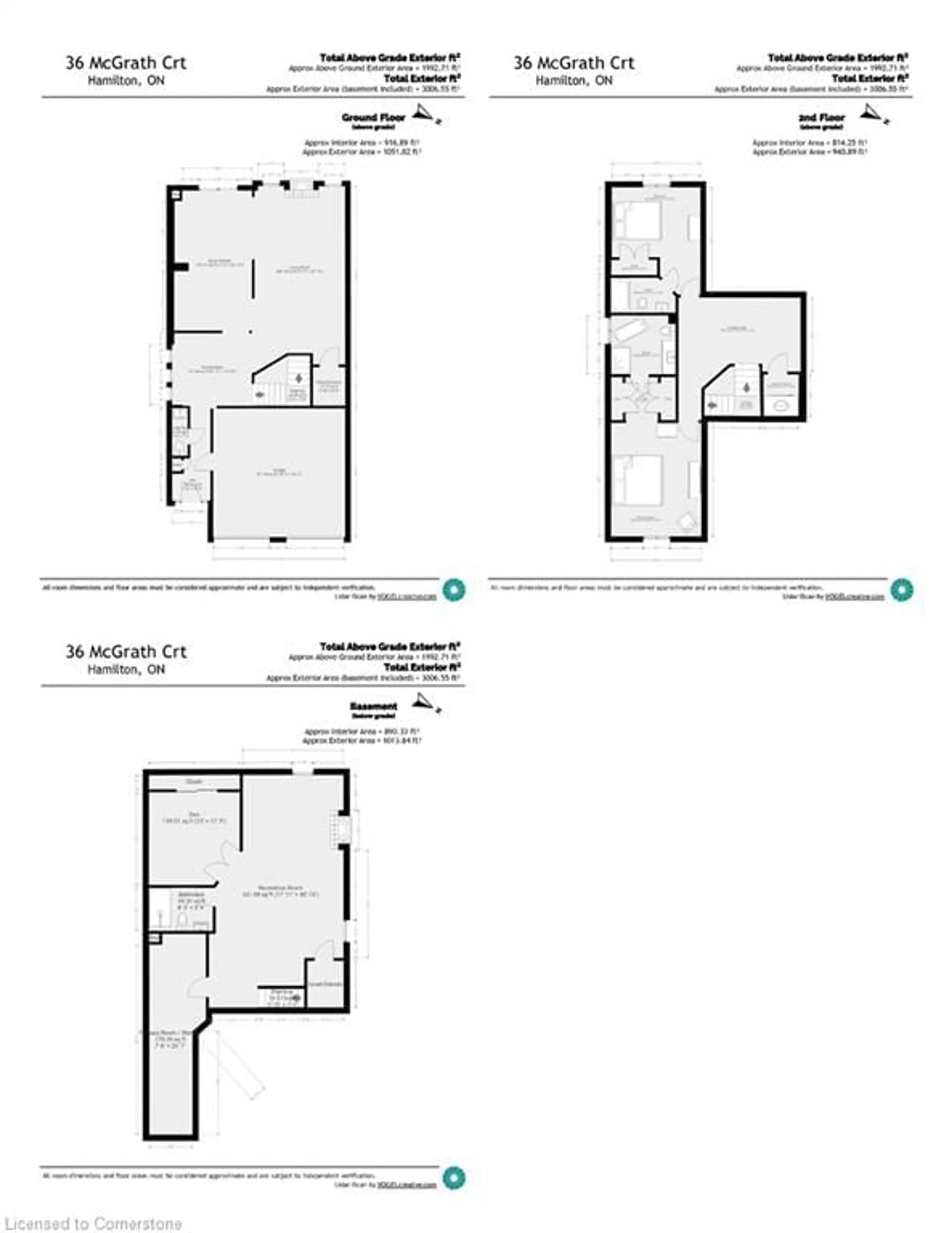 Floor plan for 36 Mcgrath Crt, Dundas Ontario L9H 0A5